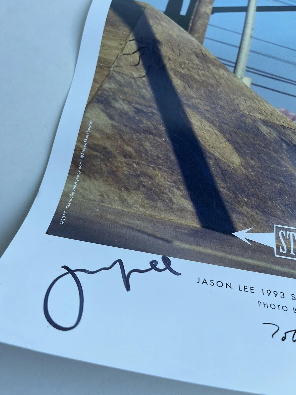 Jason Lee — Jason Lee signed 11x17 Stereo skateboards poster 1993 My Name Is Earl actor, изображение 4