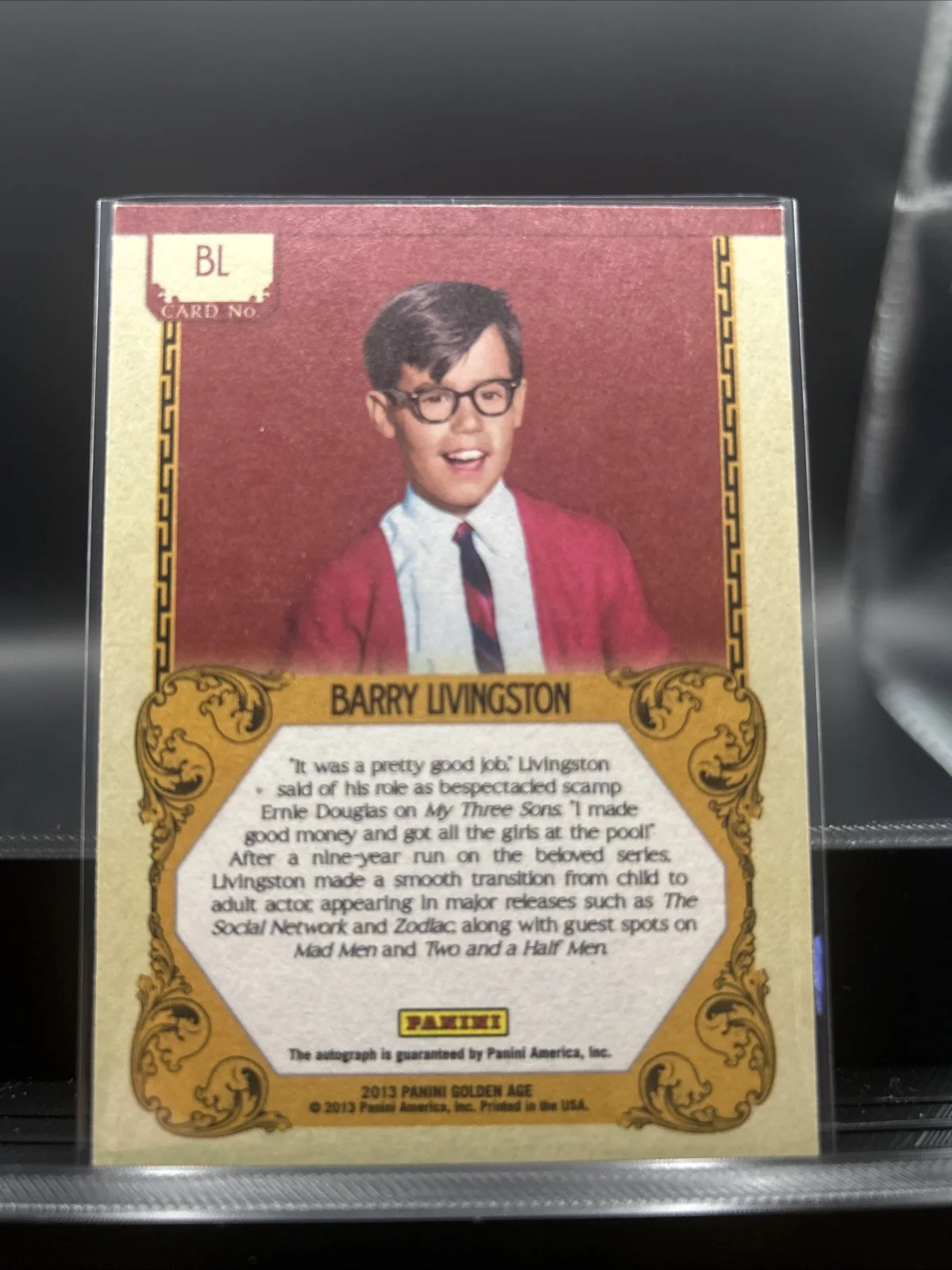 Barry L — Super RARE Barry Livingston Signed Autographed Trading Card My Three Sons, изображение 2