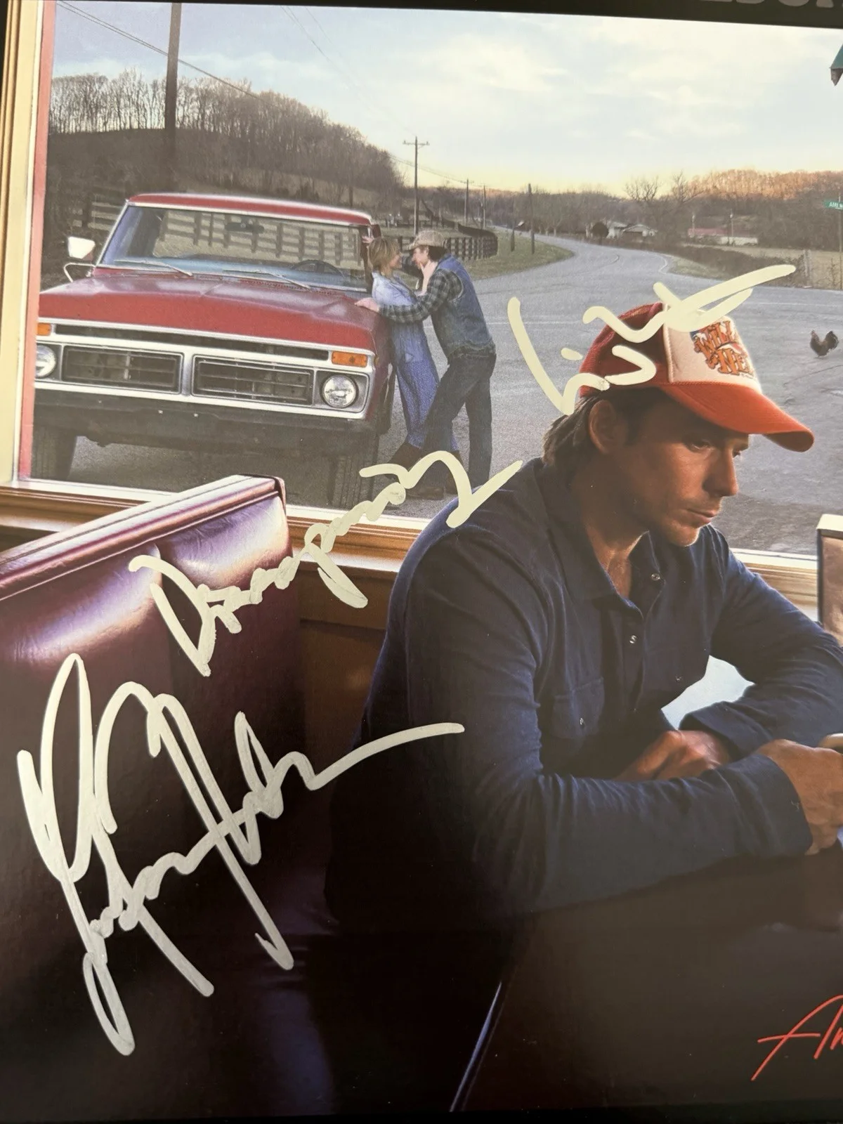 LUKAS NELSON SIGNED AMERICAN ROMANCE VINYL LP +DISSAPEARING LIGHT INSC PROOF JSA, image 4