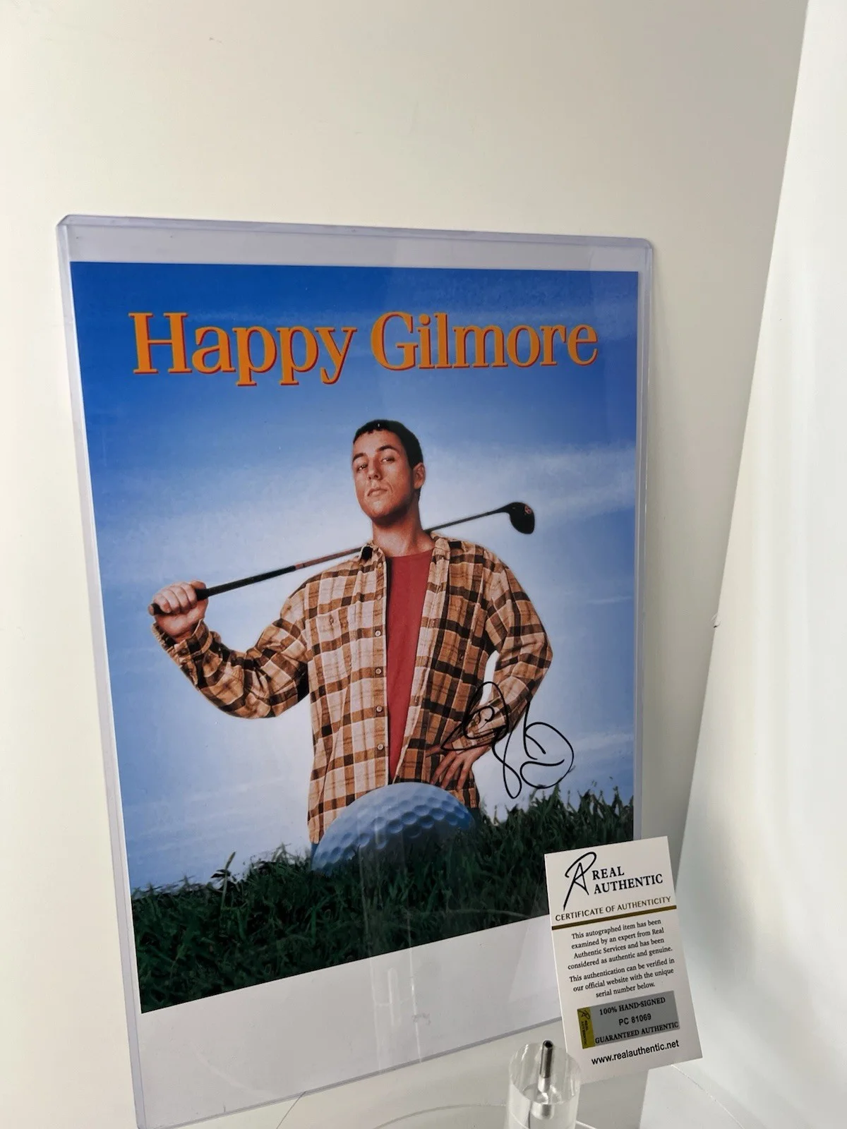 Adam Sandler — Adam Sandler Signed 11x14 “Happy Gilmore” Photo w/ COA