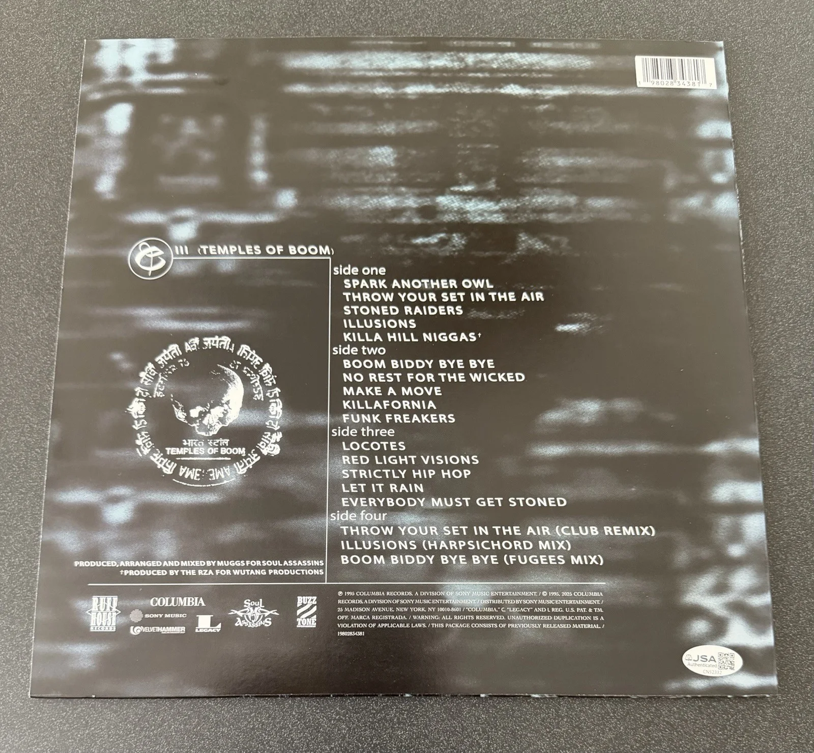 B-REAL, SEN DOG & ERIC BOBO SIGNED CYPRESS HILL TEMPLES OF BOOM VINYL LP JSA COA, изображение 3
