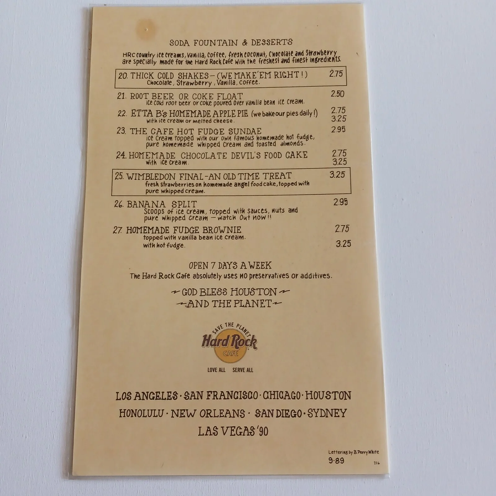 Autograph Alice Cooper Signed Signature Hard Rock Cafe Houston Original 90s, изображение 3