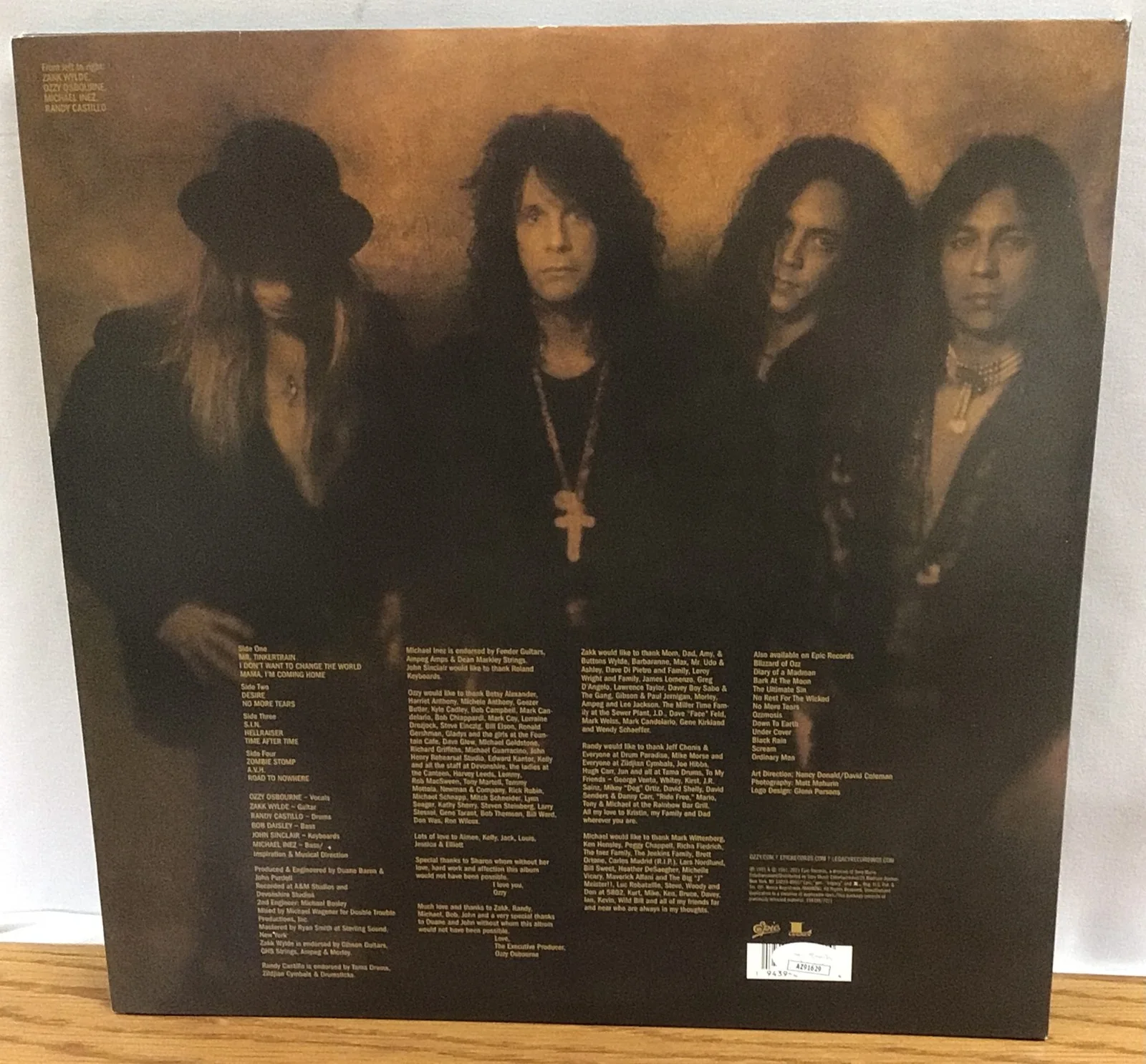 Ozzy Osbourne Signed No More Tears Vinyl Album Lp Black Sabbath Auto JSA, image 4