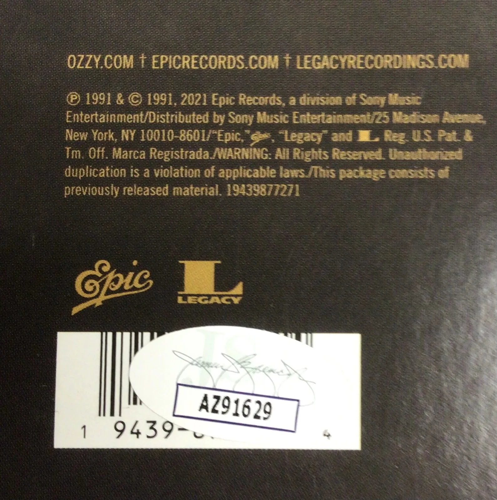 Ozzy Osbourne Signed No More Tears Vinyl Album Lp Black Sabbath Auto JSA, image 5