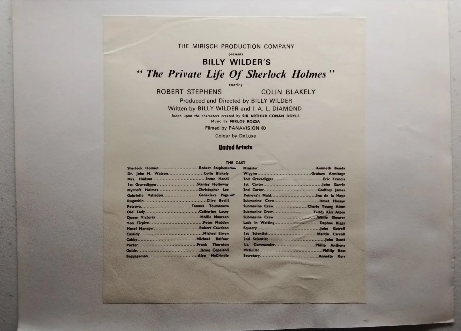 PRIVATE LIFE OF SHERLOCK HOLMES, 4 X B/W PHOTOS., image 4