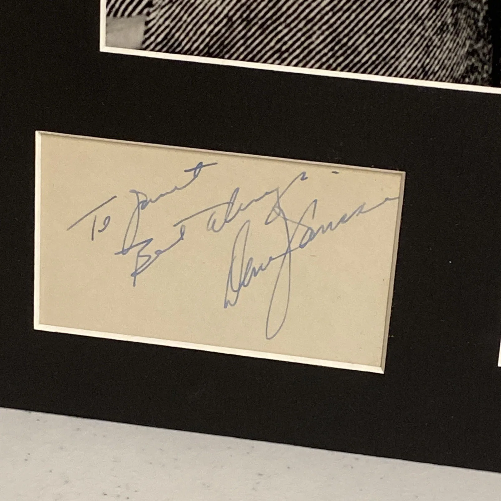 David Janssen, Barry Morse — THE FUGITIVE TV SHOW Cast Autograph Display SIGNED DAVID JANSSEN BARRY MORSE COA, изображение 2