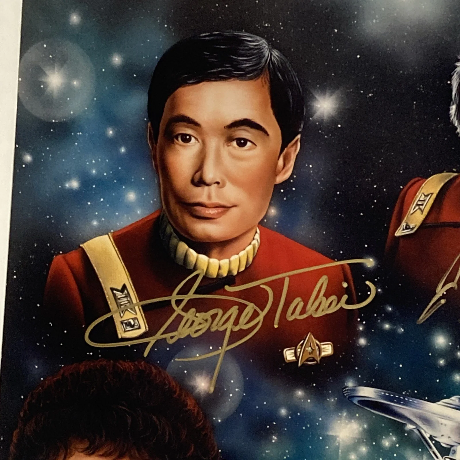 CAST X 4 — SIGNED STAR TREK CAST 8x10 PHOTO BY DOOHAN NICHOLS KOENIG TAKEI COA, изображение 2
