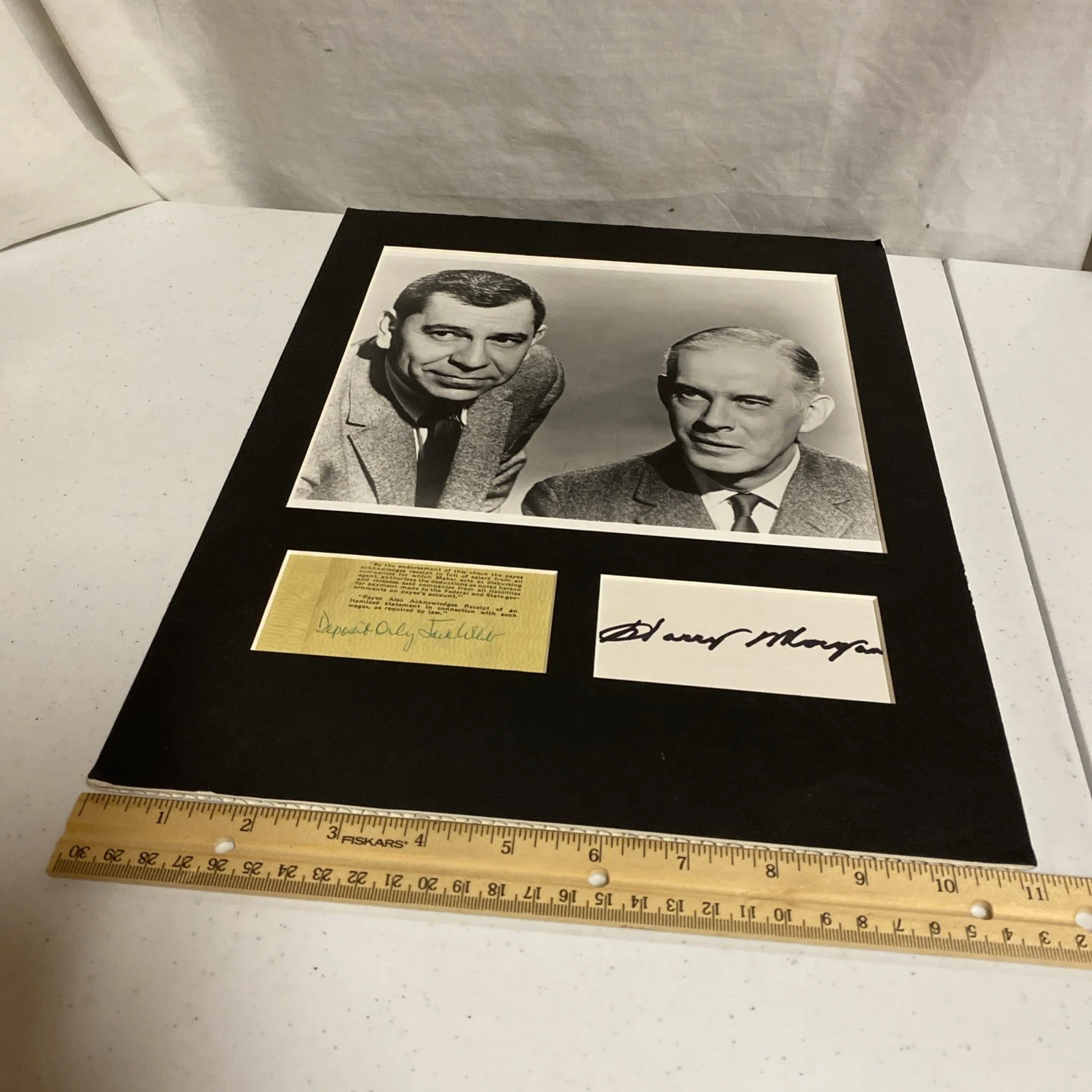 Jack Webb — DRAGNET Autograph Signed CAST PHOTO MATTED Jack Webb Harry Morgan 100% AUTH COA, image 5