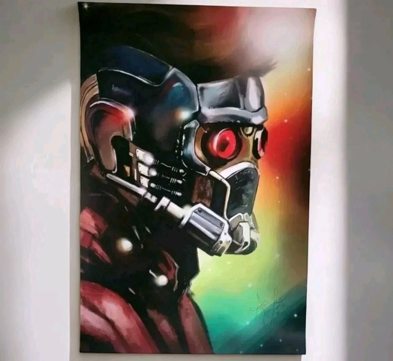 Marvel Star Lord Guardians of the Galaxy Poster Signed by Artist, изображение 2