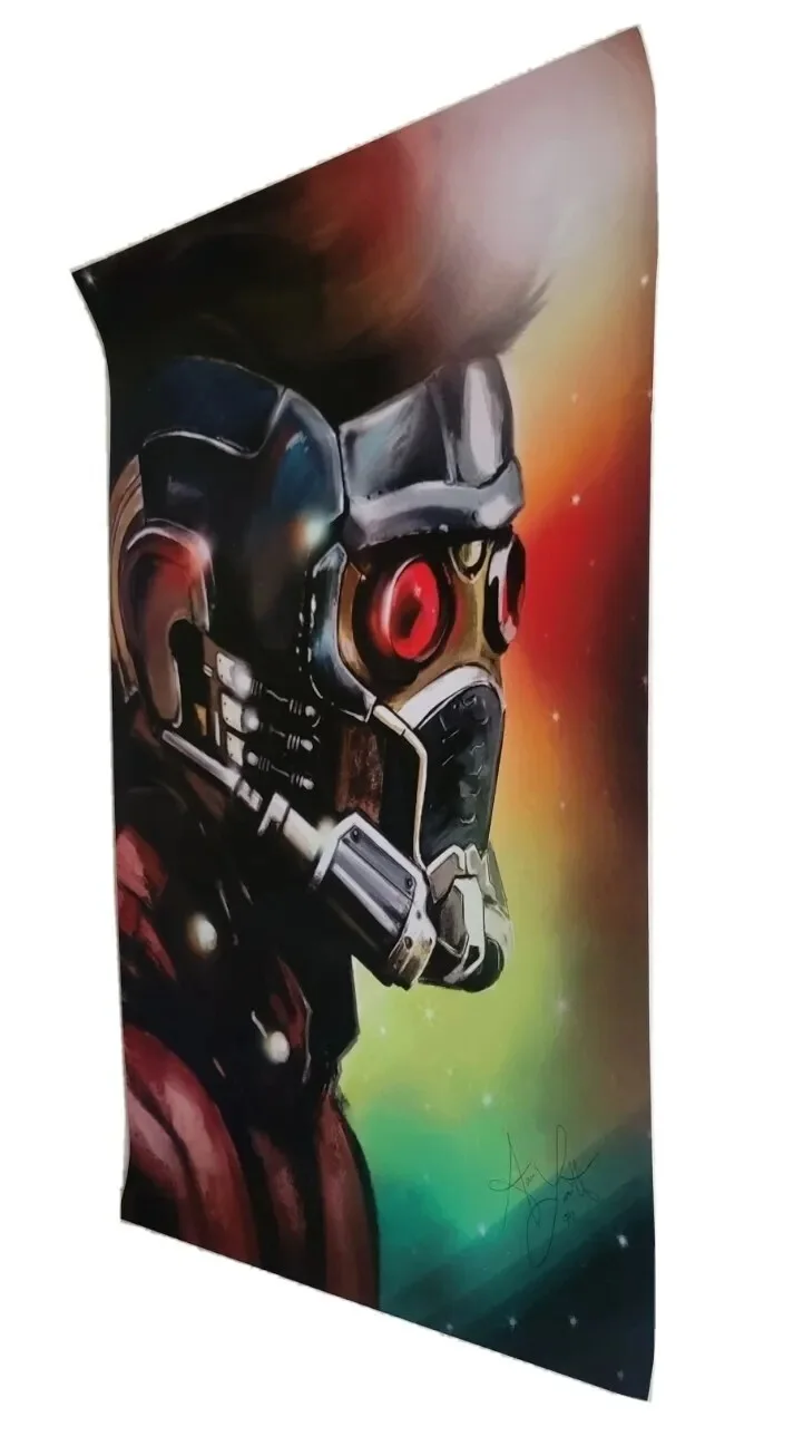 Marvel Star Lord Guardians of the Galaxy Poster Signed by Artist, изображение 5