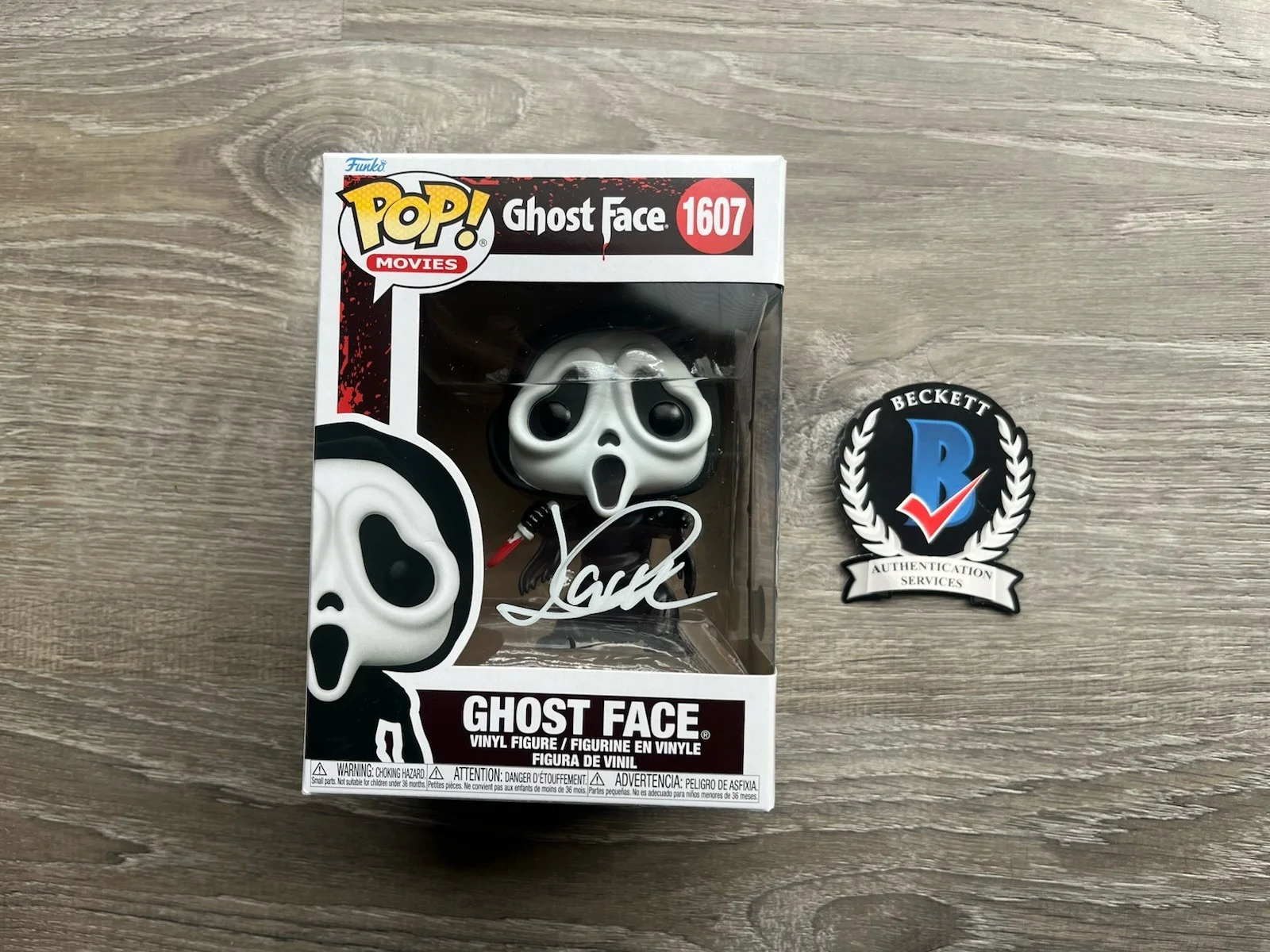 Jack Quaid — Jack Quaid Signed Ghostface Funko Pop Beckett COA 1607 Scream Richie Kirsch