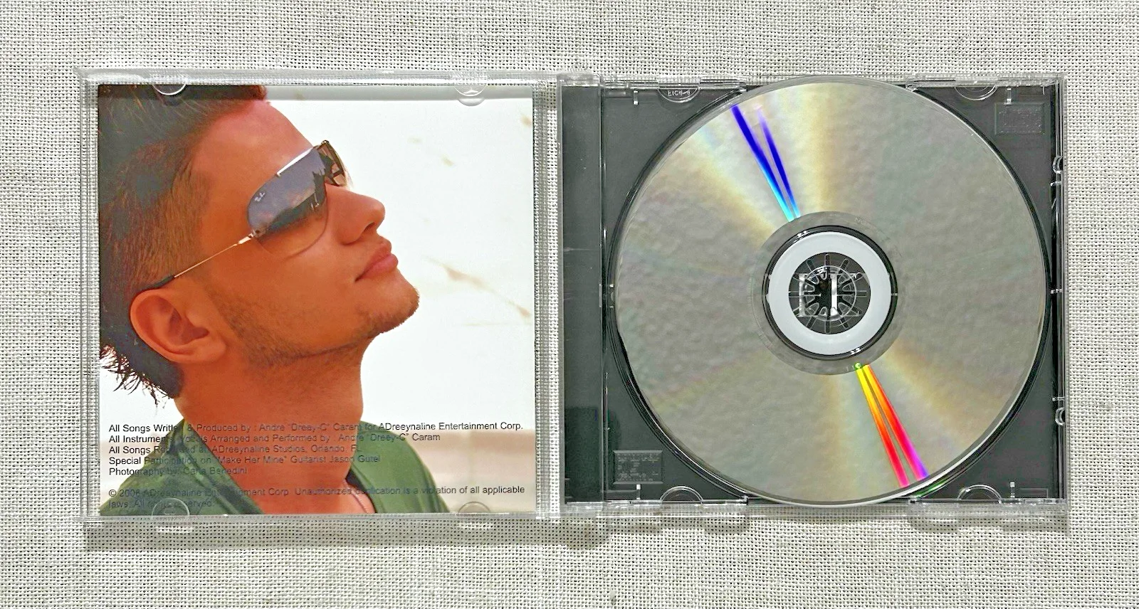Rare Drey-C Andre Caram Signed Alternate Cover CD Dreey-C With Thank You Letter, изображение 4