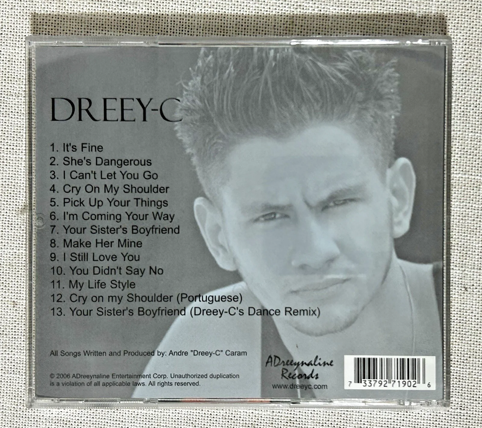 Rare Drey-C Andre Caram Signed Alternate Cover CD Dreey-C With Thank You Letter, изображение 5