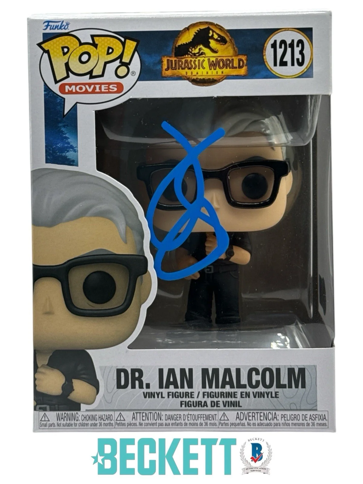 Jeff Goldblum — Jeff Goldblum Autograph Signed Jurassic World Dr. Ian Malcom Funko Pop Beckett