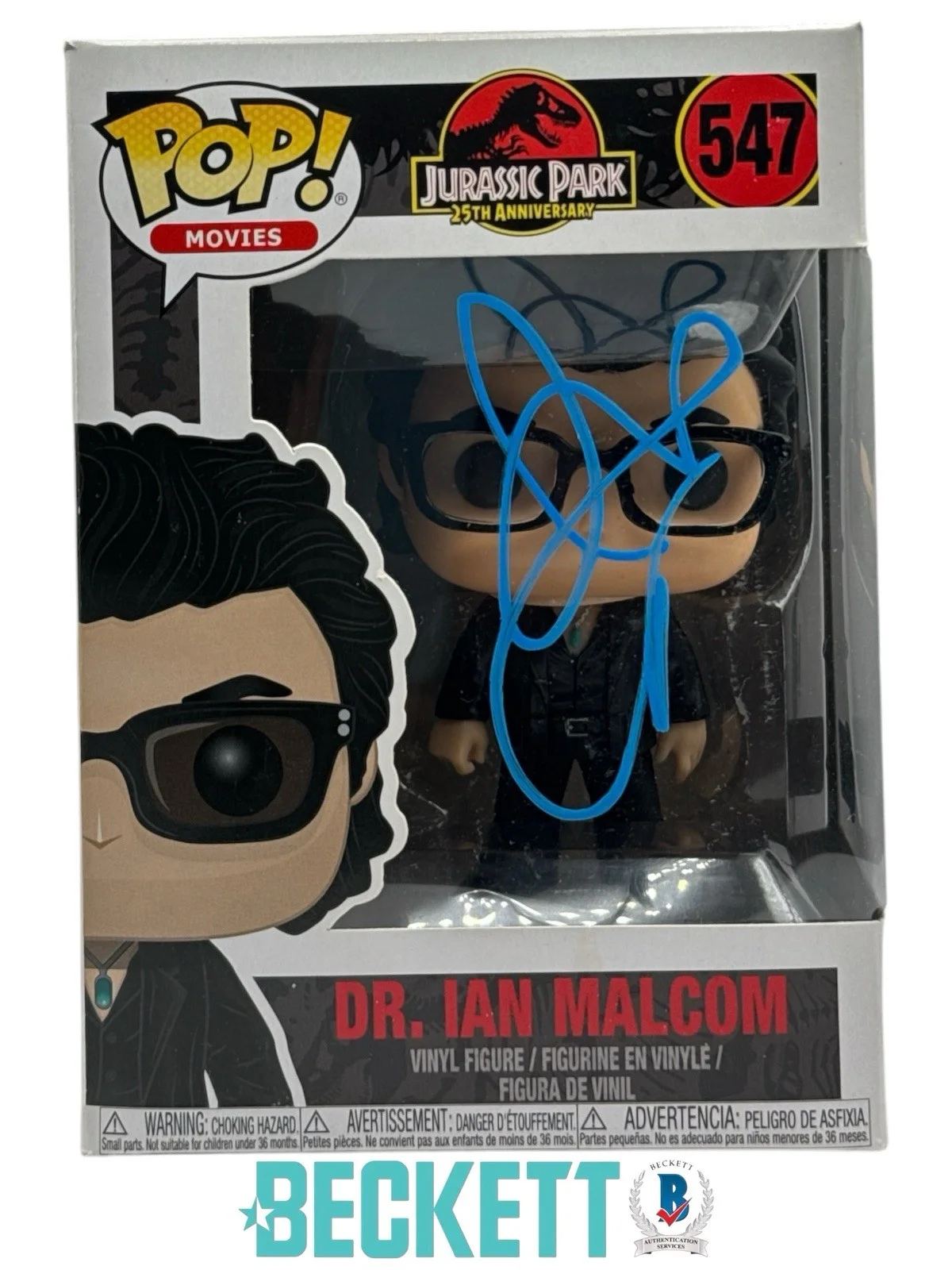 Jeff Goldblum — Jeff Goldblum Autograph Signed Jurassic Park Dr. Ian Malcom Funko Pop Beckett