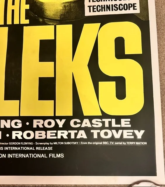 Dr Who & The Daleks ORIG Lion Int '65 Promo Film Poster COA Peter Cushing Sci Fi, изображение 5