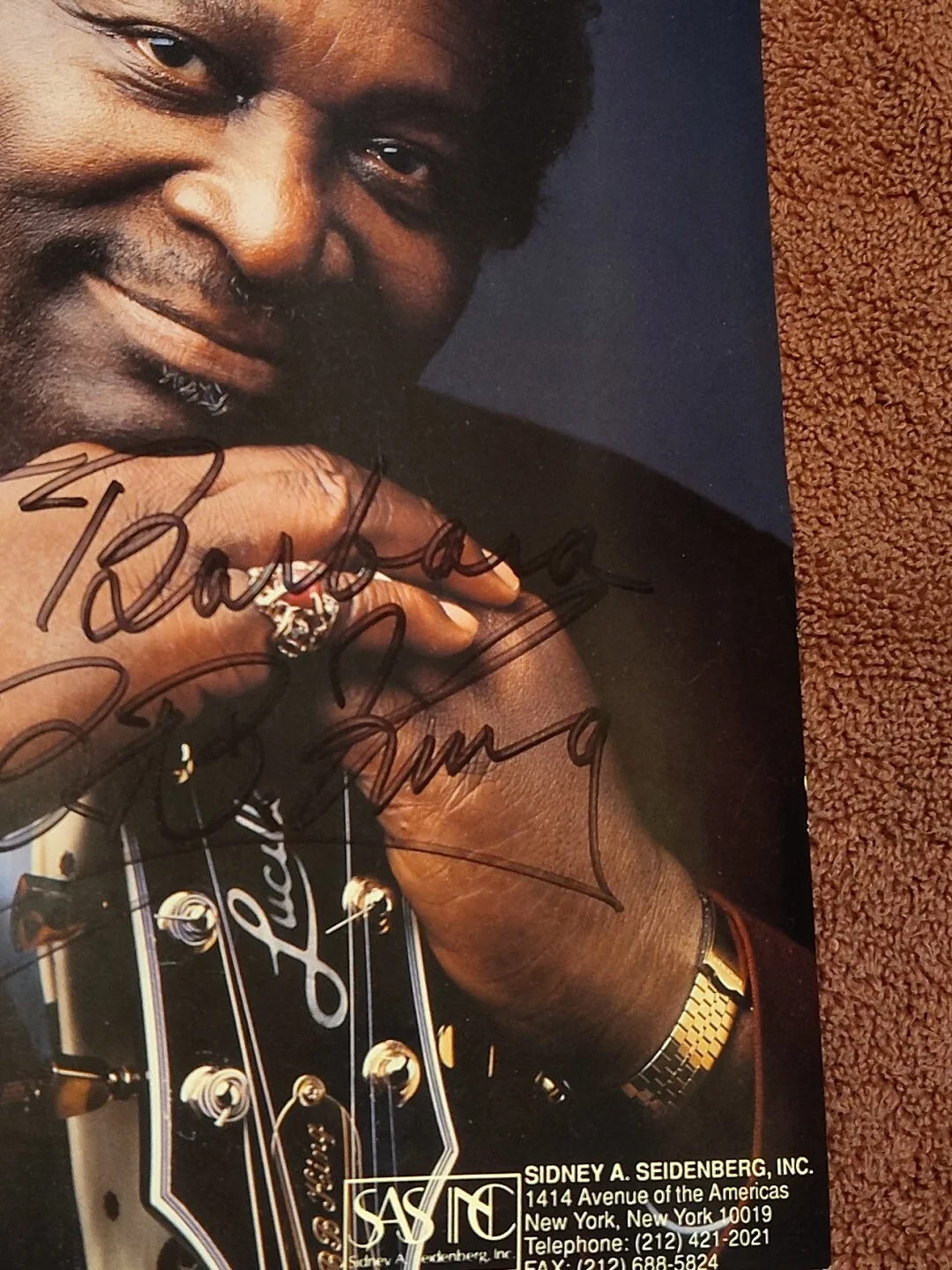 B.B. KING Autographed 8x10 Photo To Barbara From B.B. King Rare Picture Signed, изображение 5
