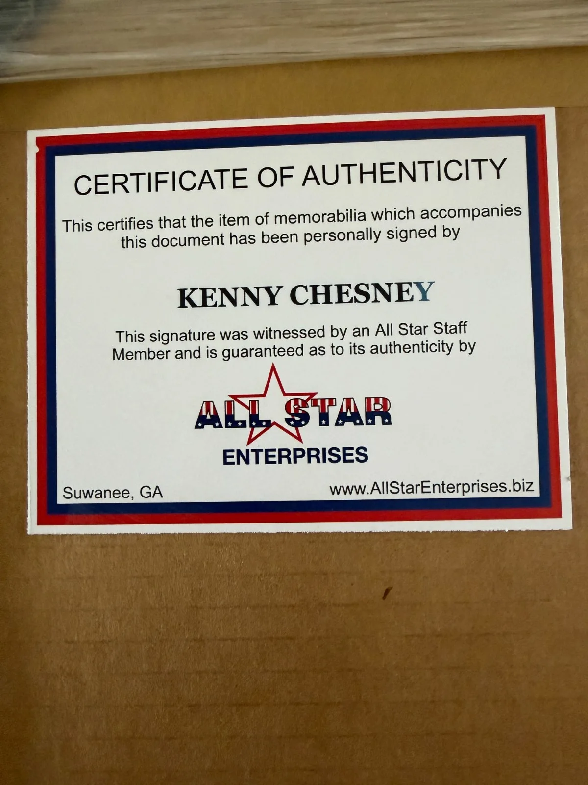 Kenny Chesney Signed Autogrpah CD Framed Dsiplay w/ COA Music, изображение 3