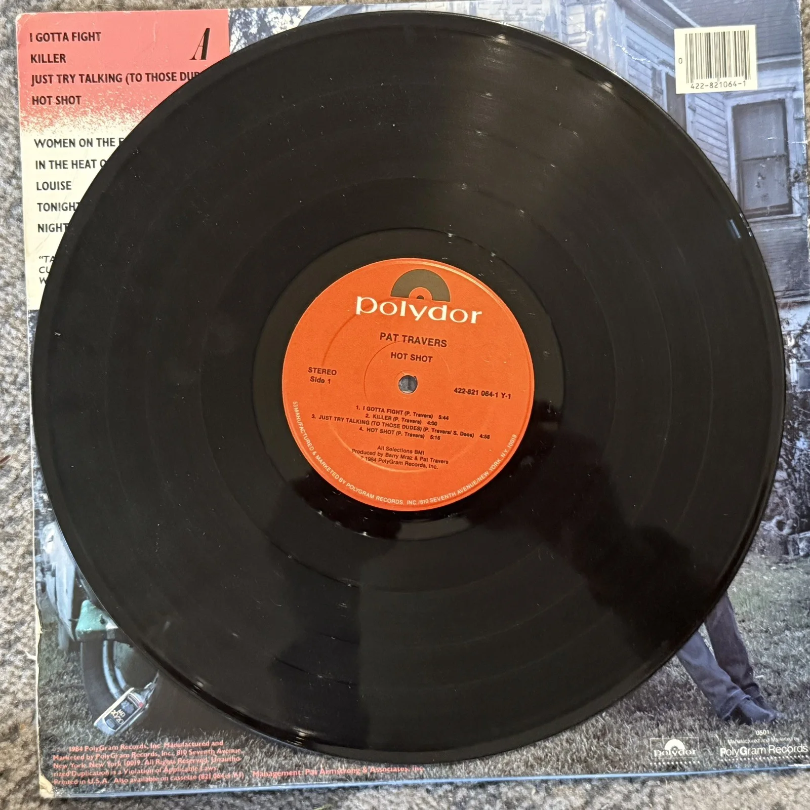 PAT TRAVERS – HOT SHOT AUTOGRAPHED / SIGNED LP VG/VG, image 5