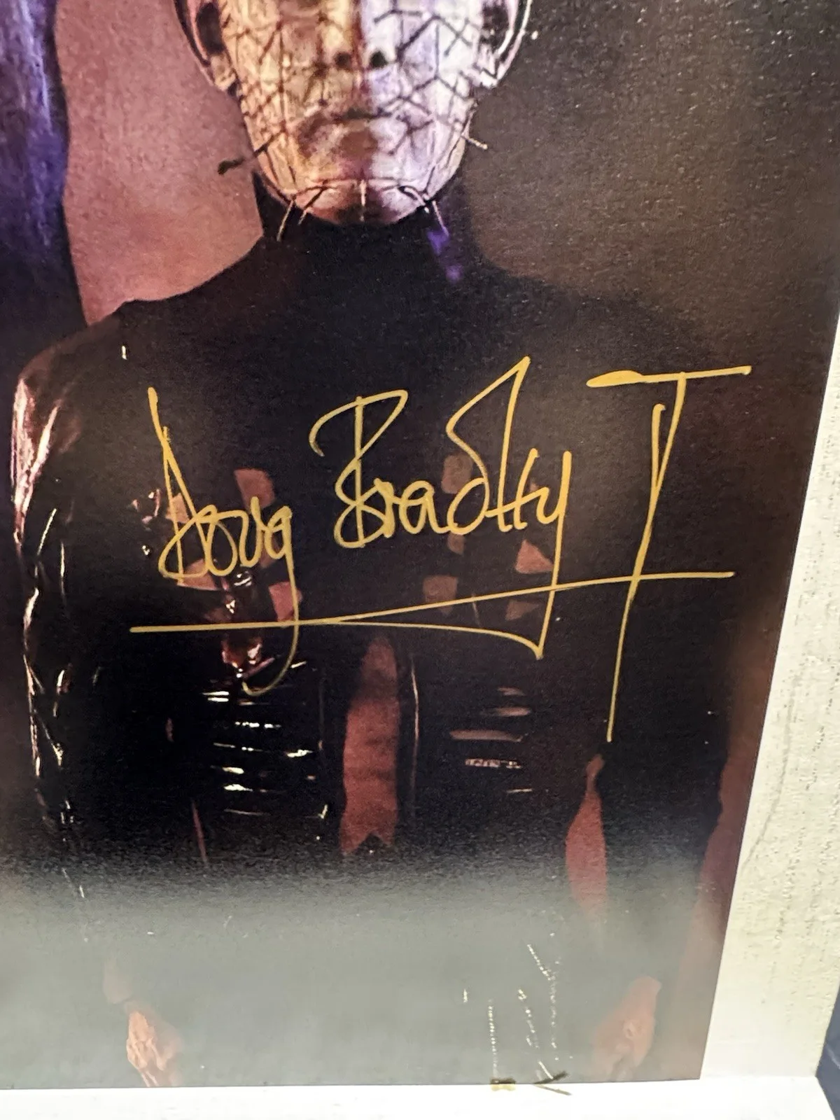 Doug Bradley — DOUG BRADLEY Signed Hellraiser Pinhead 8x10 Photo Horror Autograph JSA Sticker, image 2