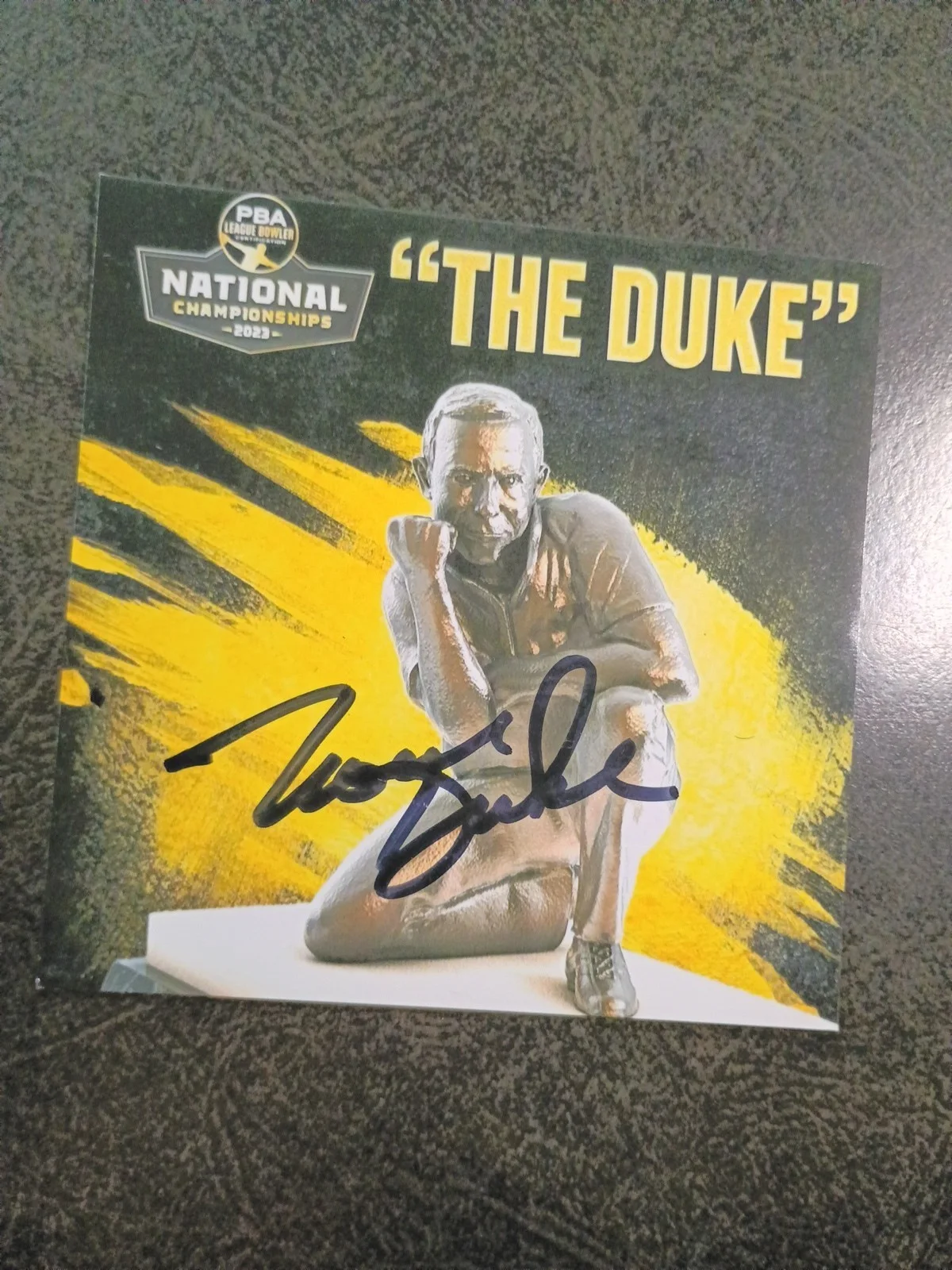 KARL HELD — NORM DUKE 2 Hand Signed Autograph 4X6 Photo S- ACTOR - PBA BOWLING LEGEND, image 2