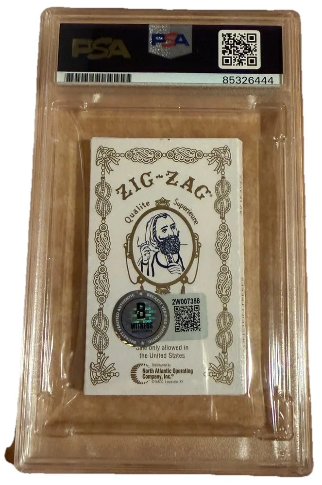 Cheech Marin And Tommy Chong Dual Signed Auto Cigarette Papers Zig-Zag PSA 10, image 2