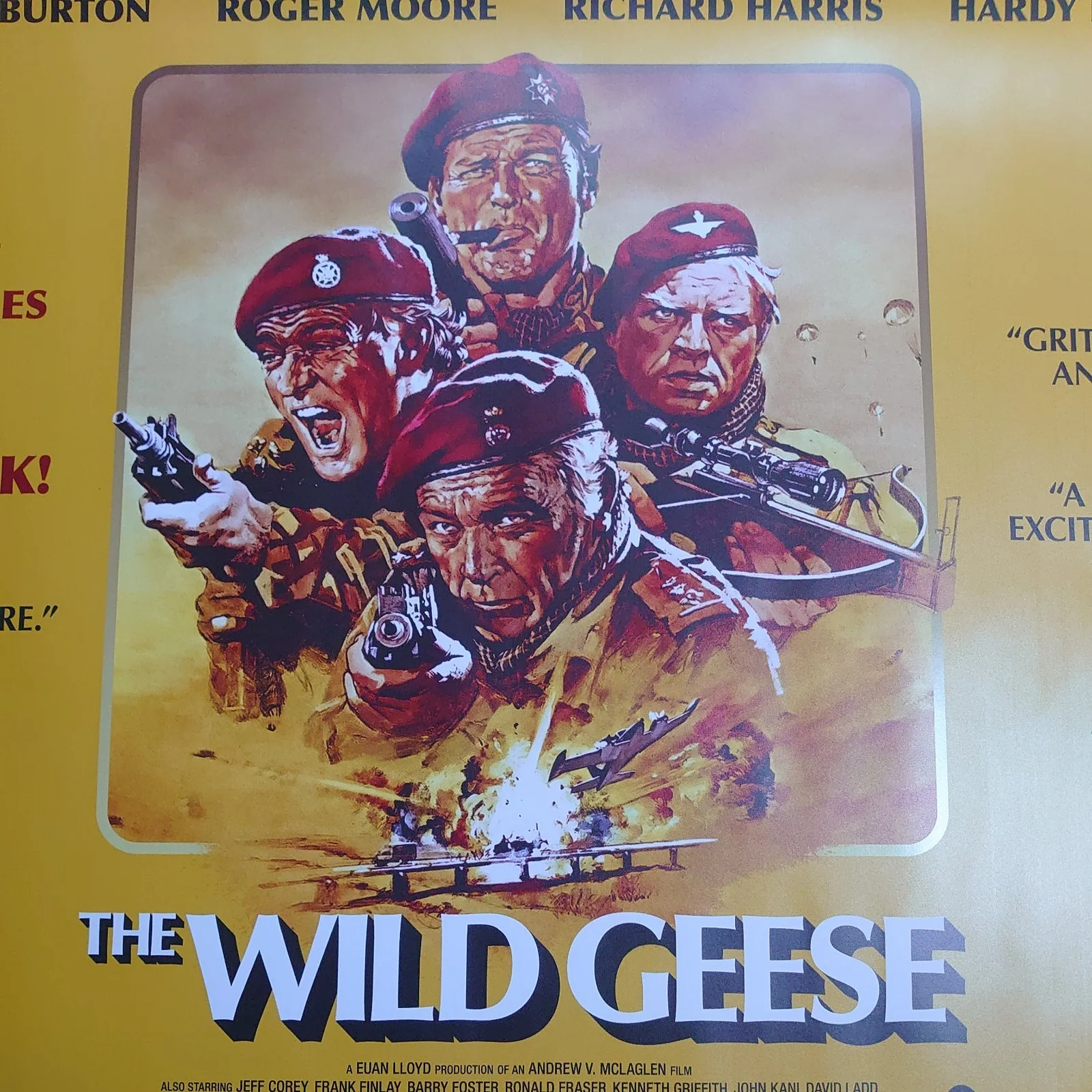 The Wild Geese U.K Quad Cinema Poster Excellent Condition Reissue 2025 Rolled, image 2