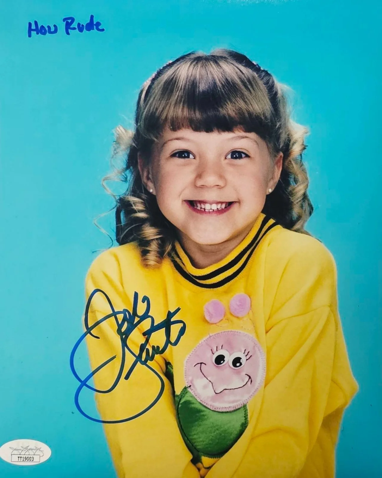 Jodie Sweetin — JODIE SWEETIN Signed Stephanie Tanner FULL HOUSE 8X10 Autograph JSA "HOW RUDE"