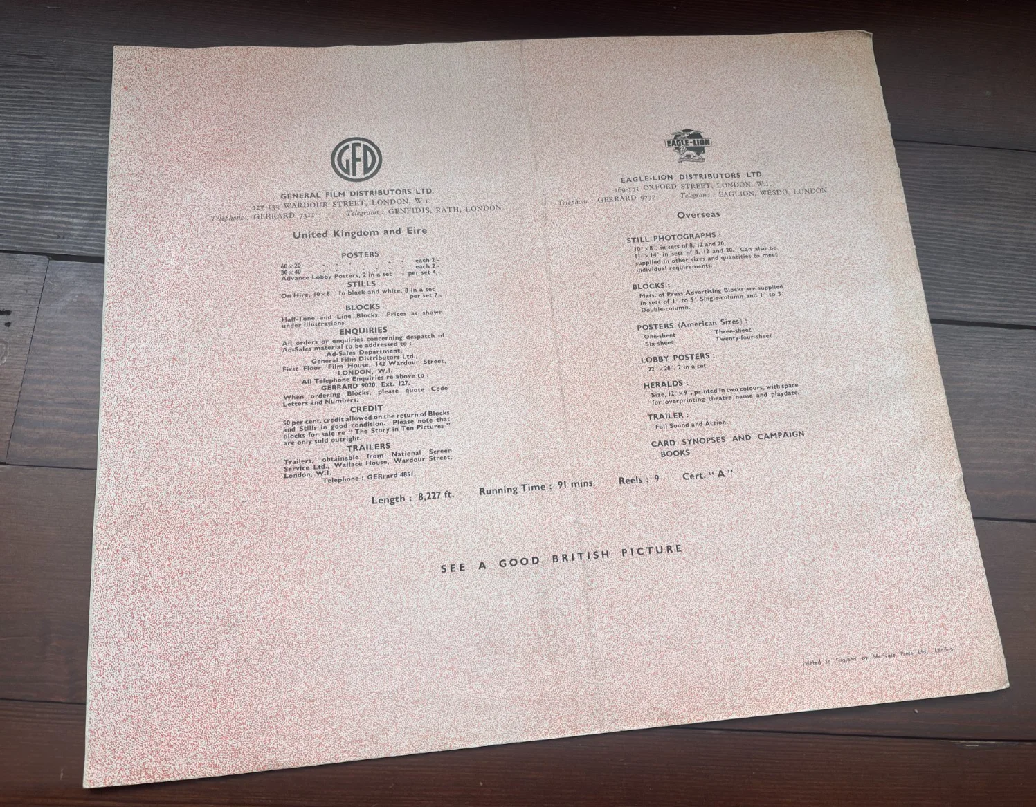 RARE, 'IT ALWAYS RAINS ON SUNDAY' (1947) PRESS BOOK, EALING STUDIOS, image 5