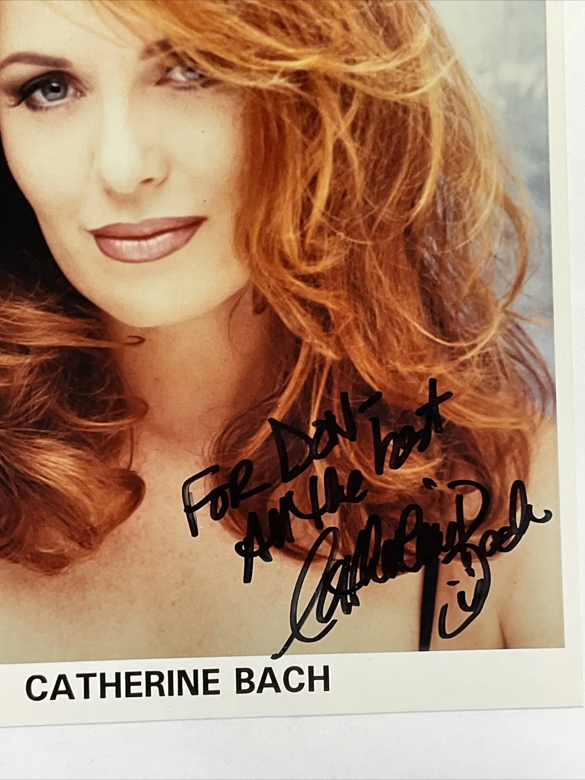 Catherine Bach — Catherine Bach - Signed Autographed 8x10 Photo Headshot Red Hair, image 3