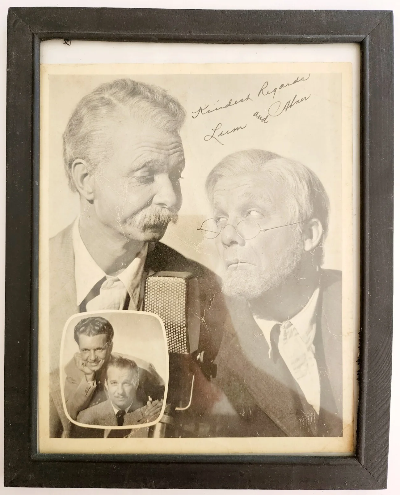 Lum, Abner — 1940s Lum And Abner Signed Photo Arkansas Radio Hosts Framed 8x10" Comedy DWPP, изображение 2