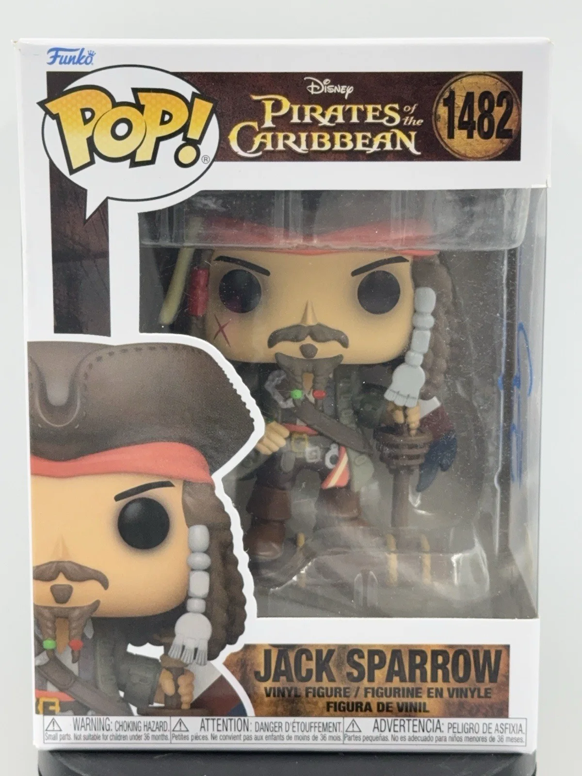 Johnny Depp — Johnny Depp Signed Jack Sparrow 1482 Funko POP Pirates Caribbean Autograph.COA, image 2