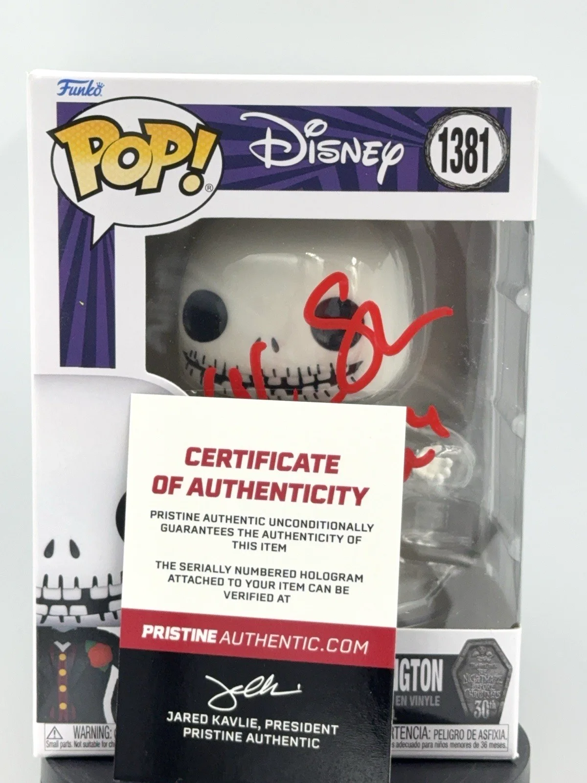 Funko Pop Disney Jack Skellington 138 Chris Sarandon Signed Inscribed "Jack"COA, image 2