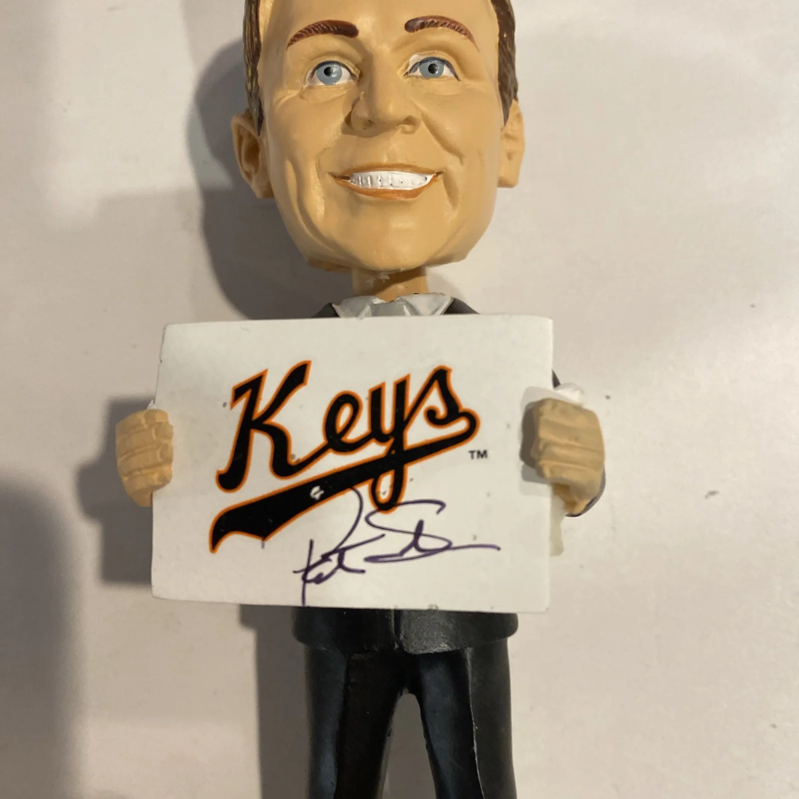 Pat Sajak — Pat Sajak Autographed Frederick Keys Bobblehead JSA COA, image 2
