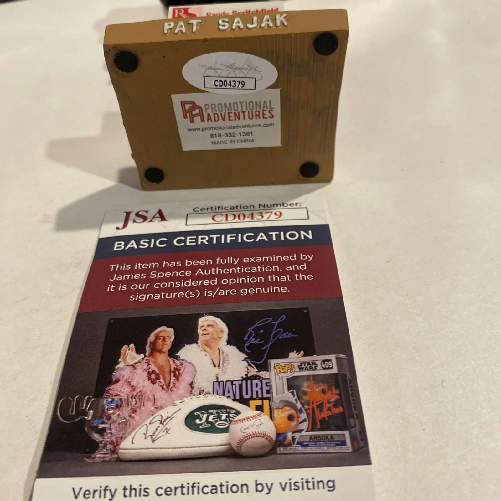 Pat Sajak — Pat Sajak Autographed Frederick Keys Bobblehead JSA COA, image 4