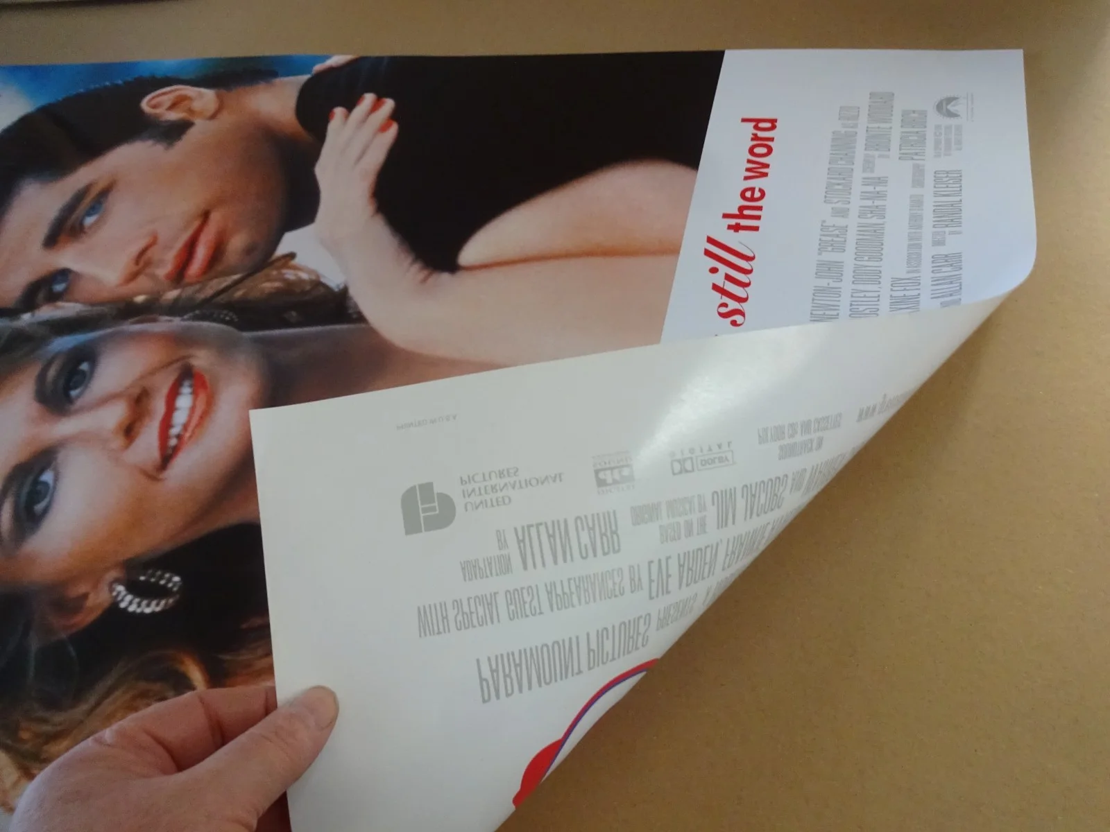 Grease Double Sided Movie Poster 40"x27" A 1973 Movie Classic - 20th Anniversary, изображение 2