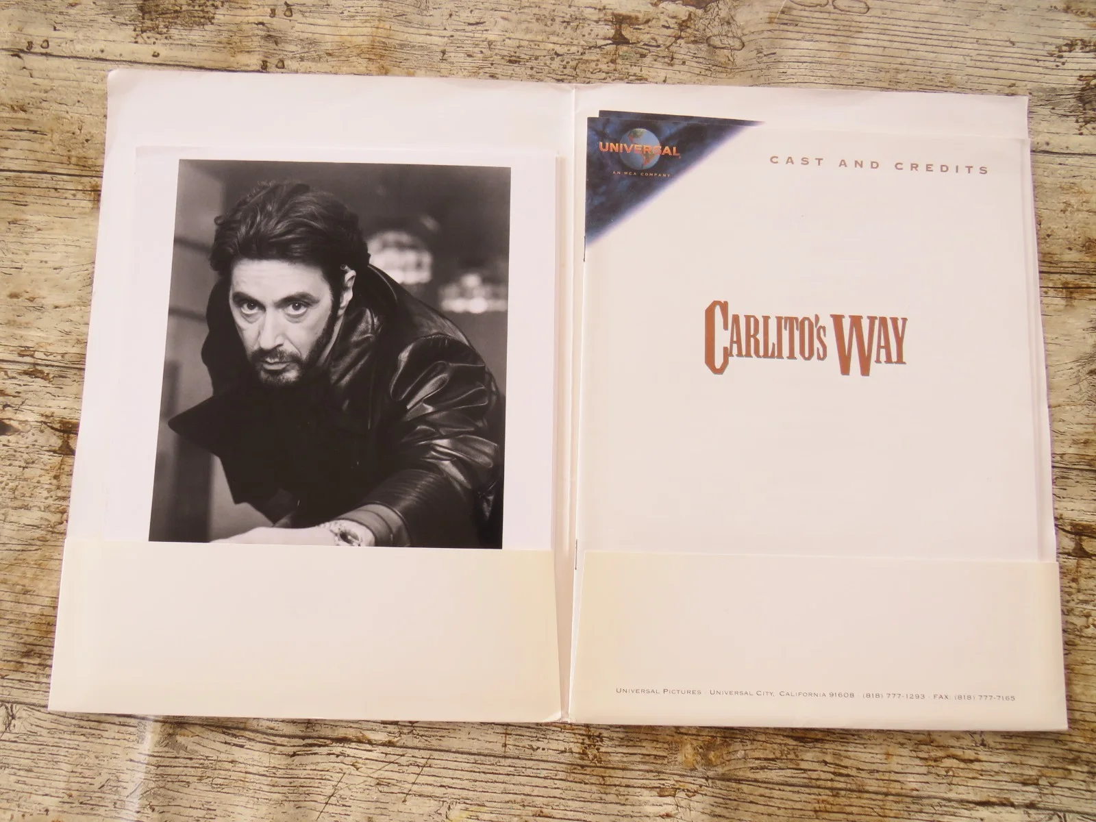 CARLITO'S WAY ORIGINAL 1993 CINEMA FILM MOVIE PRESS KIT Al Pacino 10 PHOTOS, изображение 2