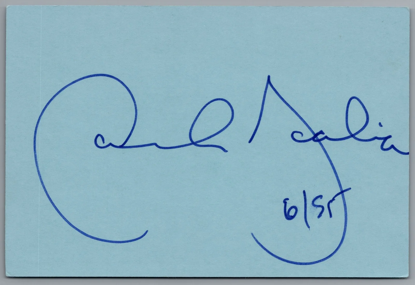 Jack Scalia — Jack Scalia Signed 4x6 Index Card All My Children Autographed