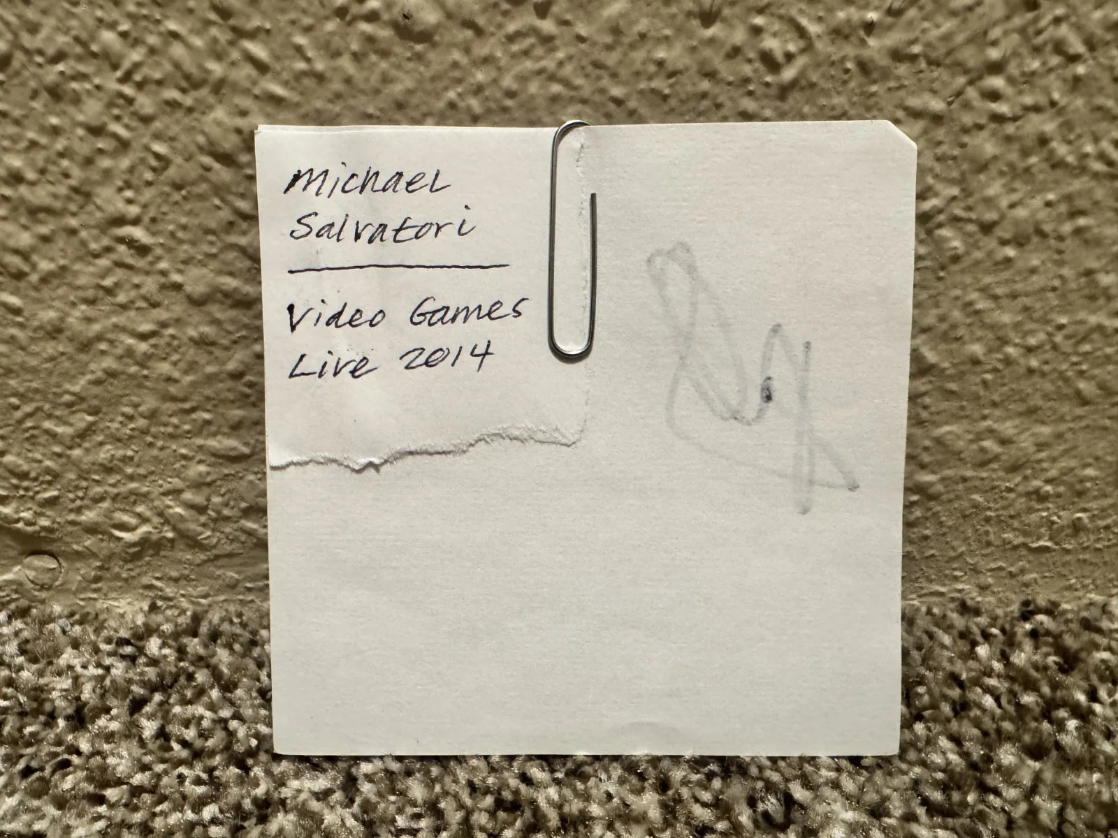 Michael Salvatori — Michael Salvatori AUTOGRAPH | Video Games Live 2014 | Composer for Halo, Destiny, изображение 2