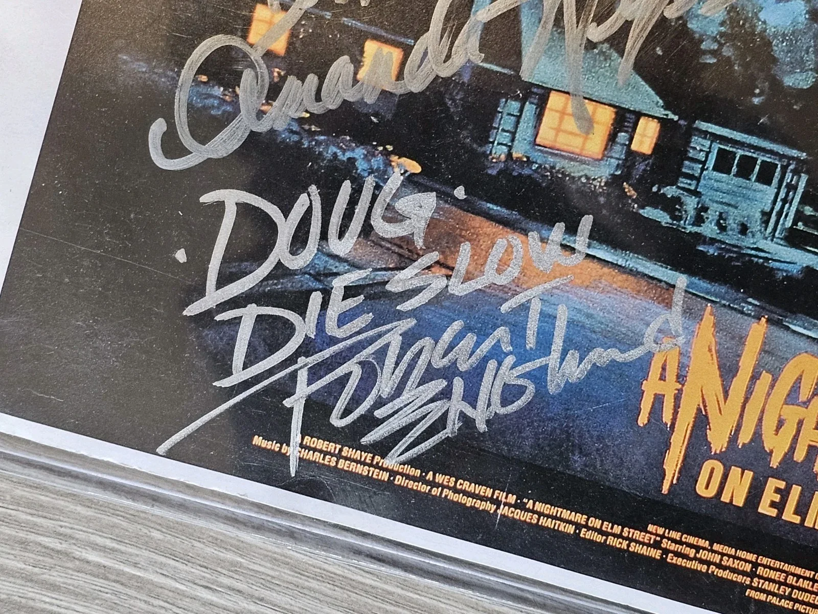 Wes Craven, Robert Englund, Heather Langenkamp — Autographed A Nightmare On Elm Street Freddy Krueger Craven Englund Langenkamp, image 2