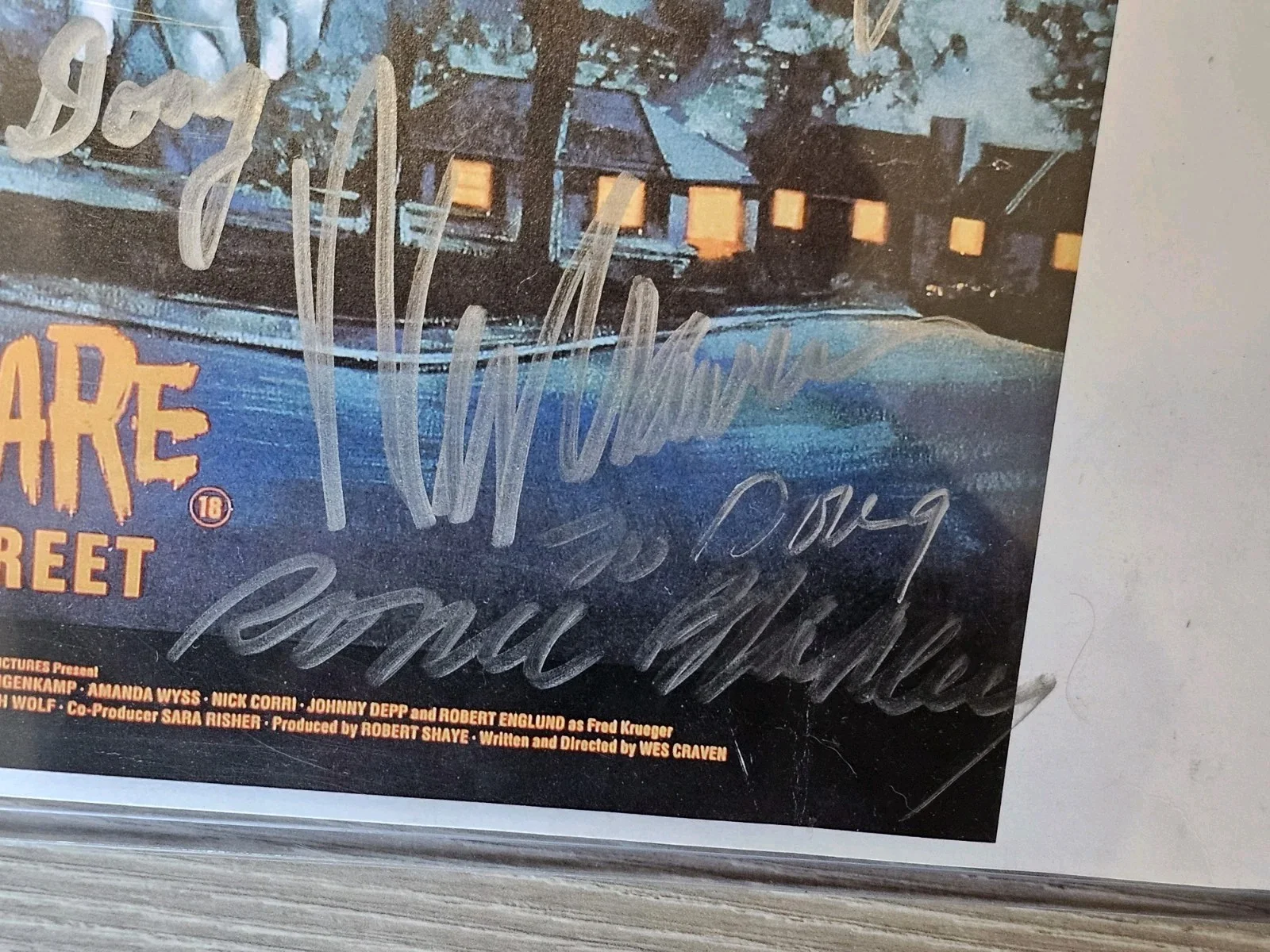Wes Craven, Robert Englund, Heather Langenkamp — Autographed A Nightmare On Elm Street Freddy Krueger Craven Englund Langenkamp, image 3