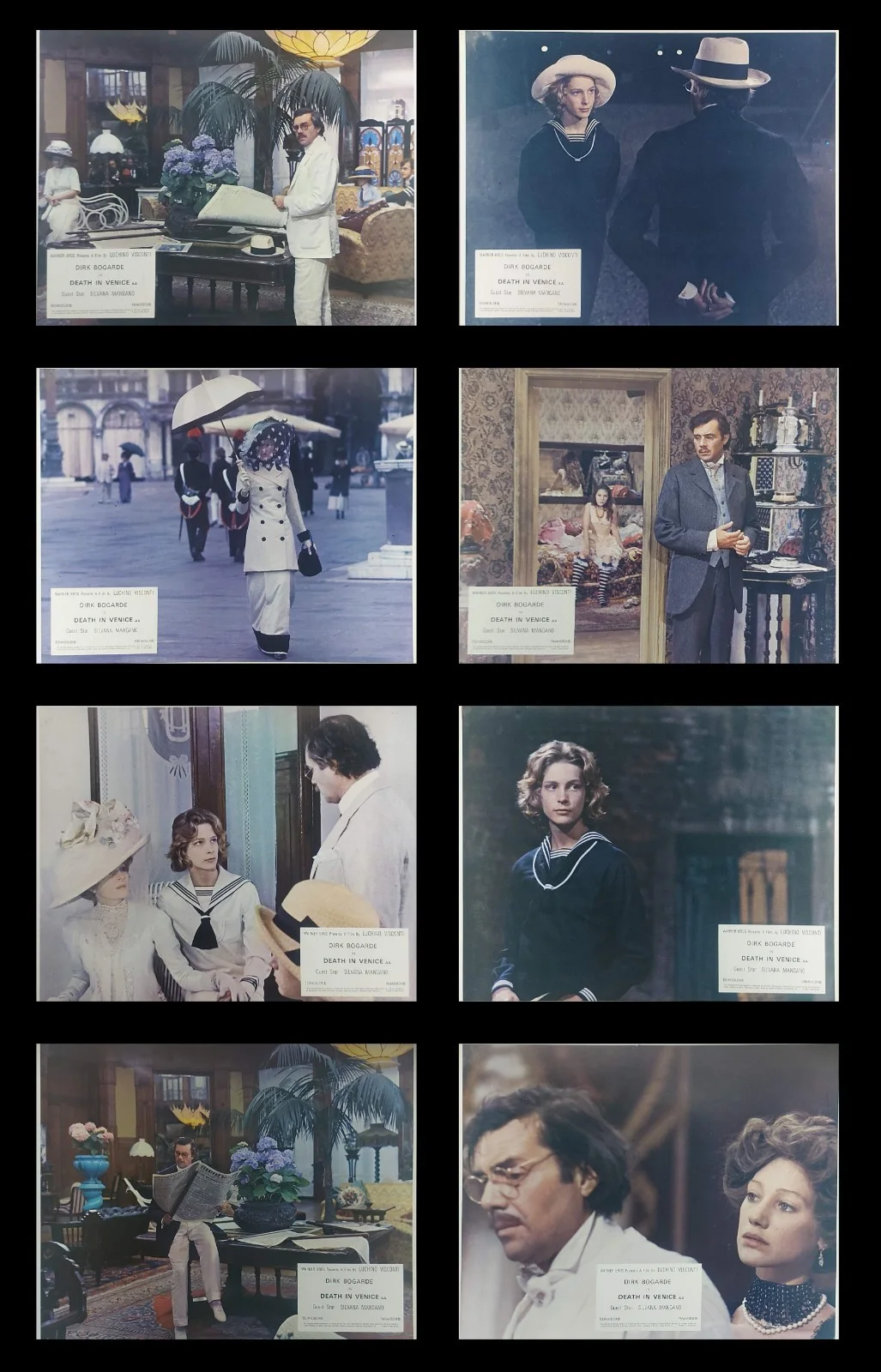 DEATH IN VENICE ORIGINAL UK FOH LOBBY CARDS SET 1971, изображение 2