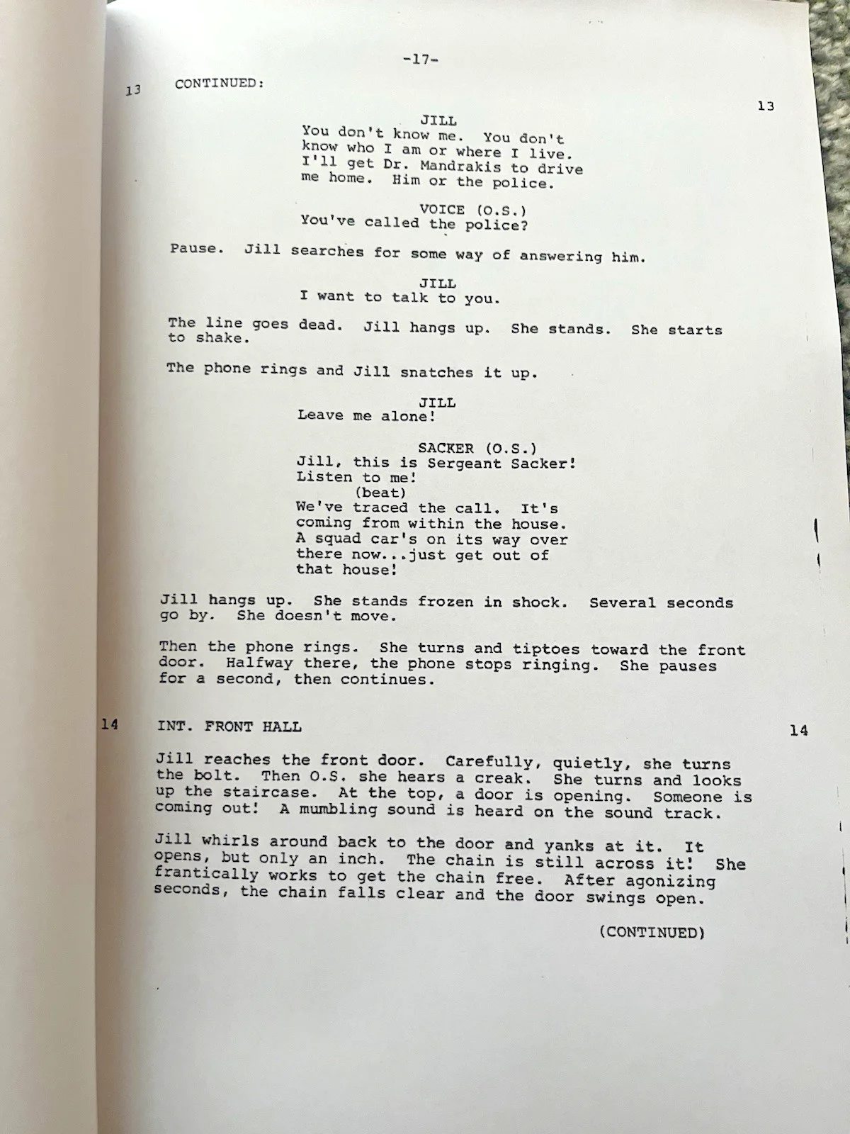 When A Stranger Calls (1979) Film Screenplay / Script. Carol Kane,, image 2