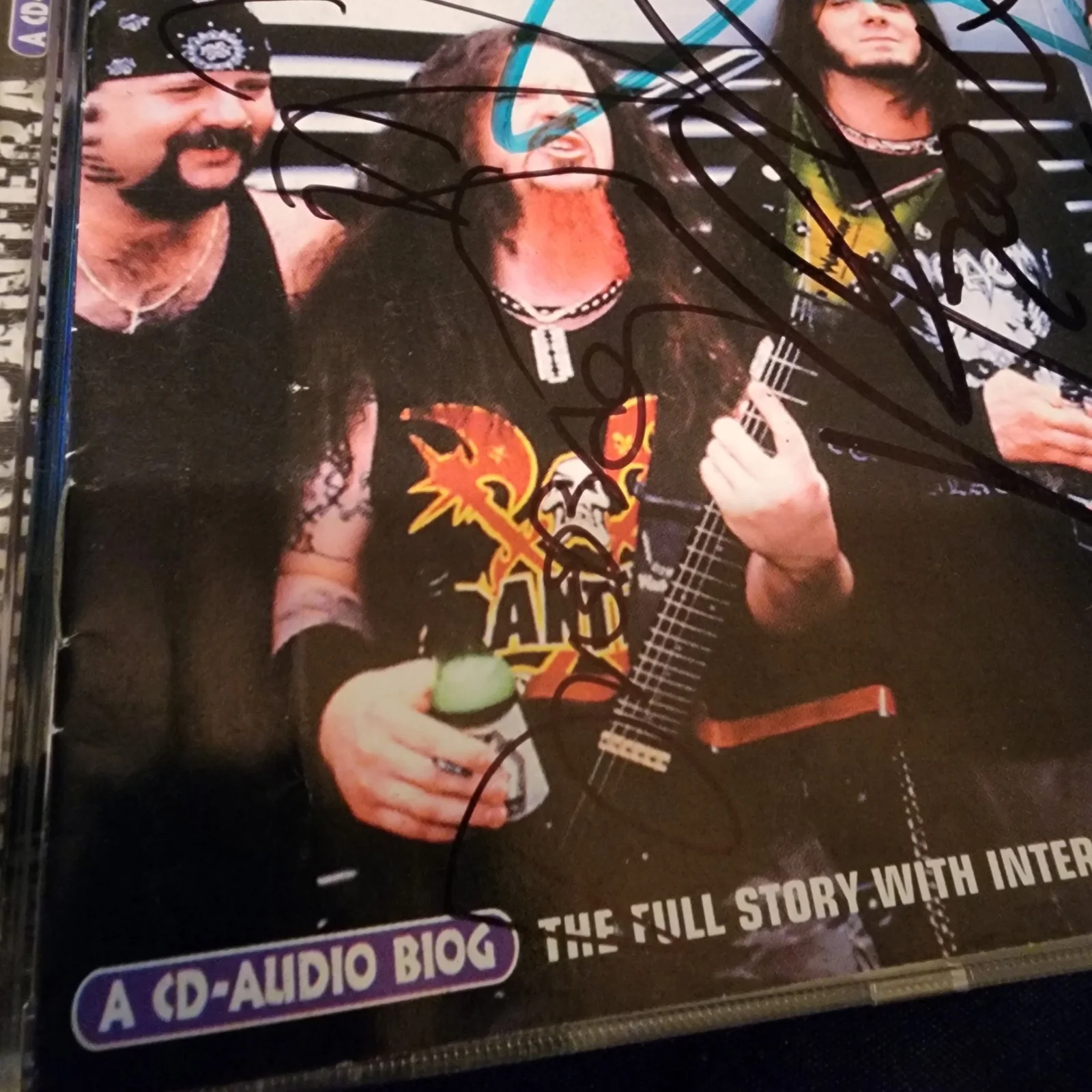 Pantera Full Band Signed CD Dimebag Darrell JSA COA, image 2