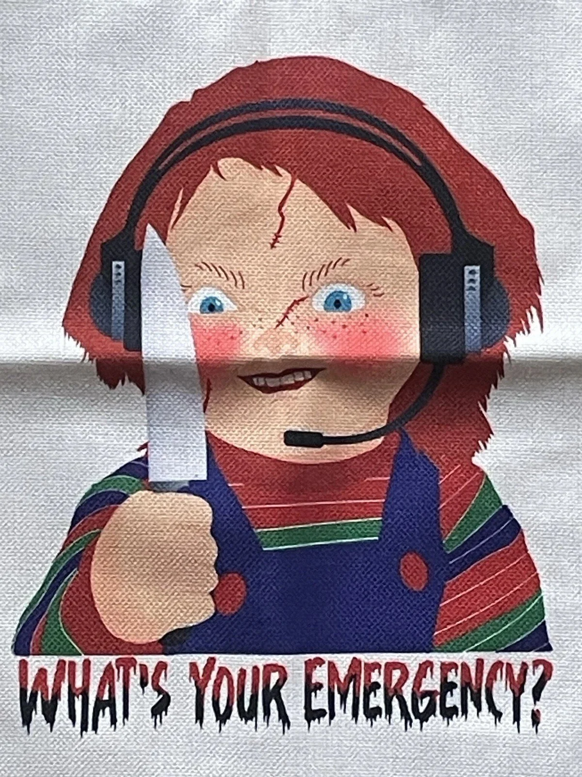 Chucky Tote Bag What’s Your Emergency Bag Horror Halloween Brand New 34x40cm UK, изображение 3