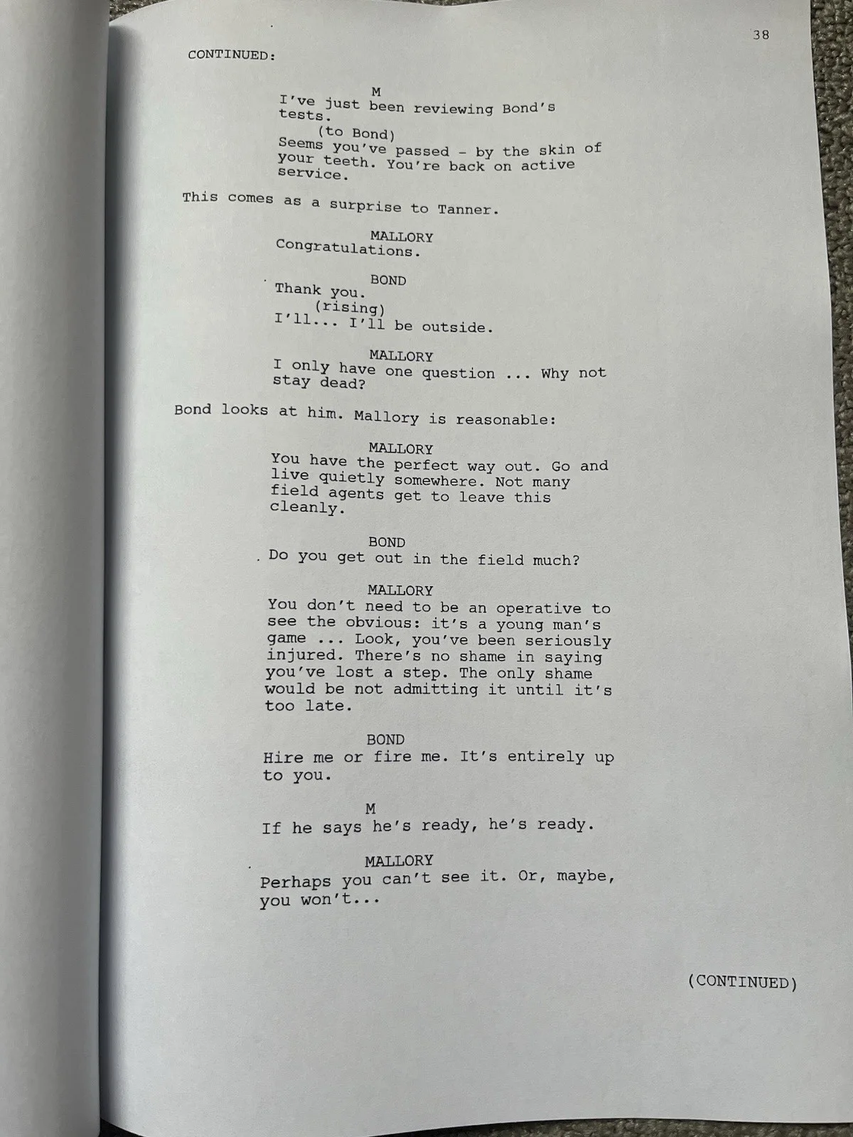 Skyfall Film Script. James Bond 007 Daniel Craig, Javier Bardem, Judi Dench., image 2