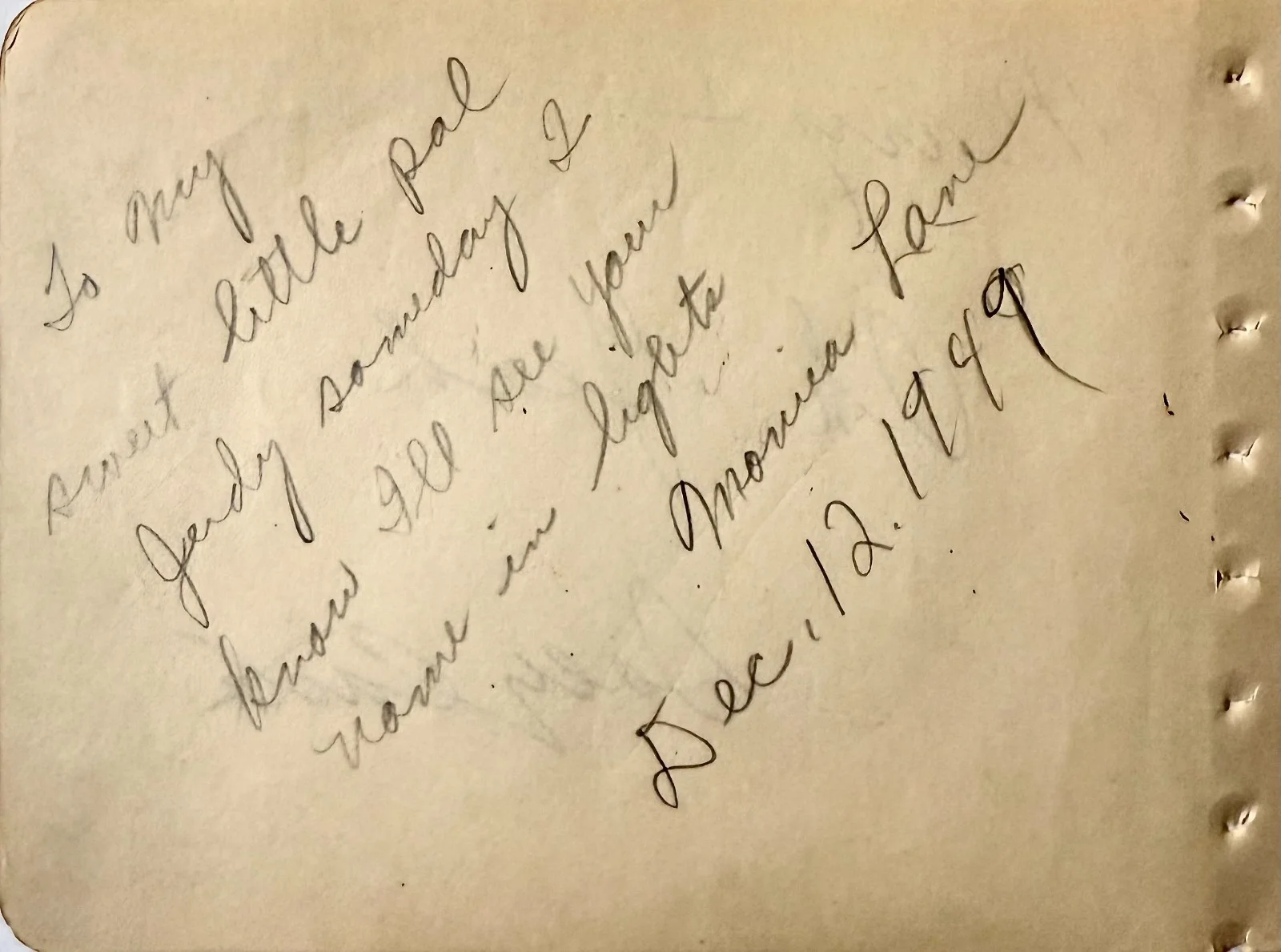 Monica Lane, Joseph Carle, Manuel R. Thomas — Manuel R. Thomas Joseph Carle Monica Lane Autographed 4x5 ALBUM PAGES (4) 1930s, изображение 4