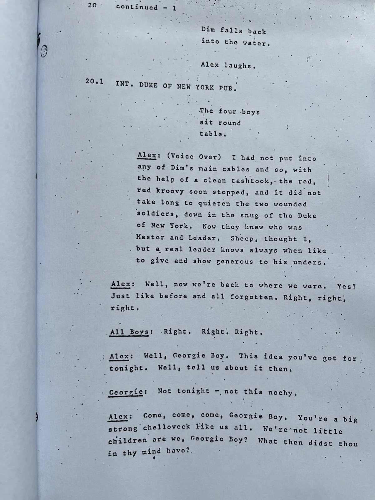A Clockwork Orange Film Script. Malcolm McDowell, Adrienne Corri., image 2