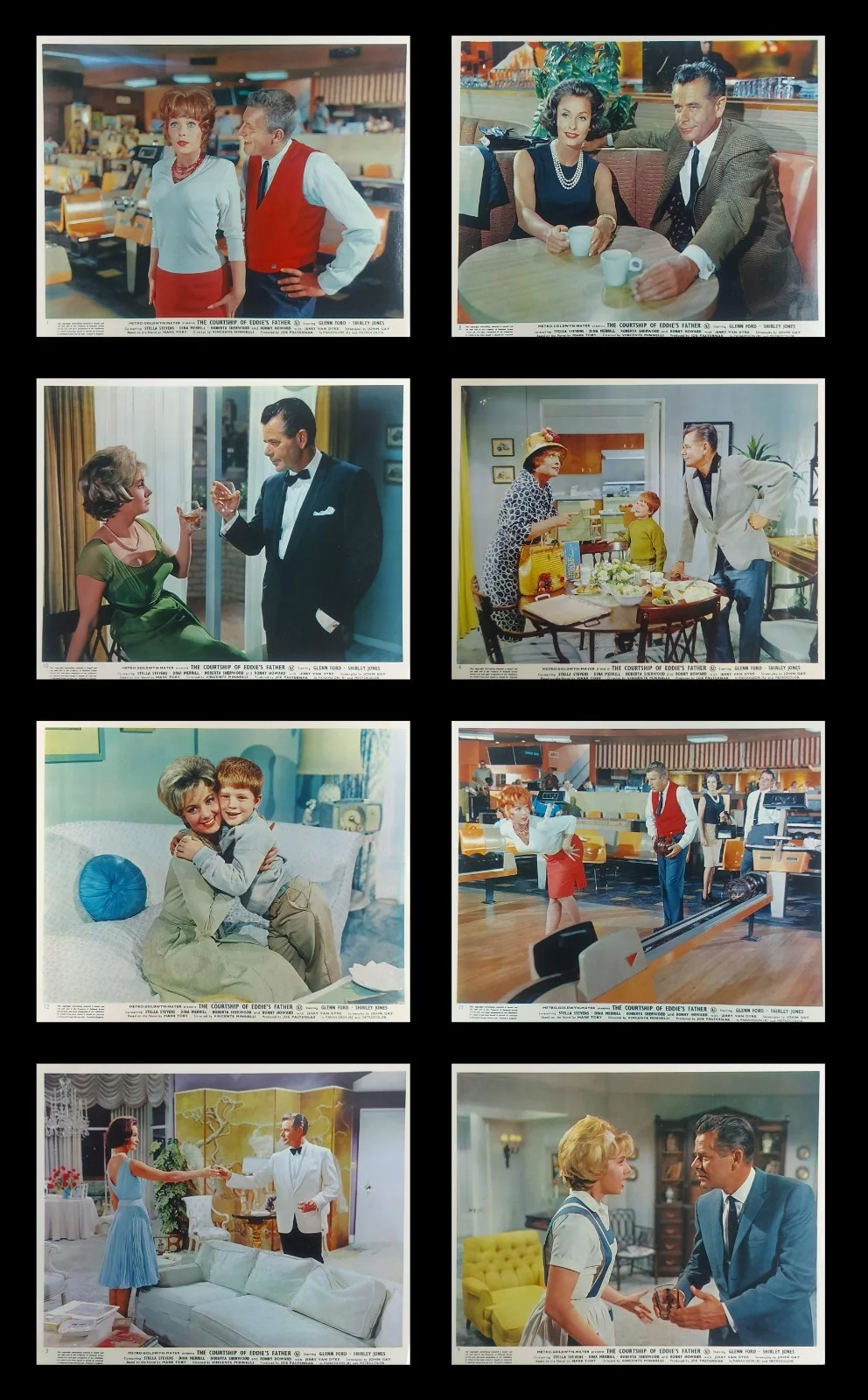 THE COURTSHIP OF EDDIE'S FATHER ORIGINAL UK FOH LOBBY CARDS SET 1963, изображение 2