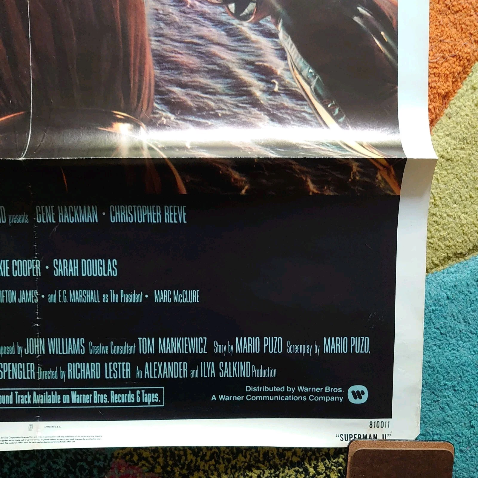 Superman 2 Original Vintage 1981 US One Sheet Poster Very Good Condition Folded, image 4